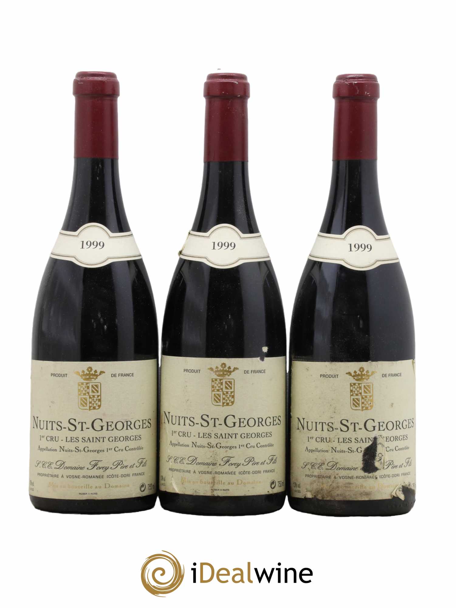 Nuits-Saint-Georges 1er Cru Les Saint-Georges Forey Père et Fils (Domaine) 1999 - Lot de 3 bouteilles - 0