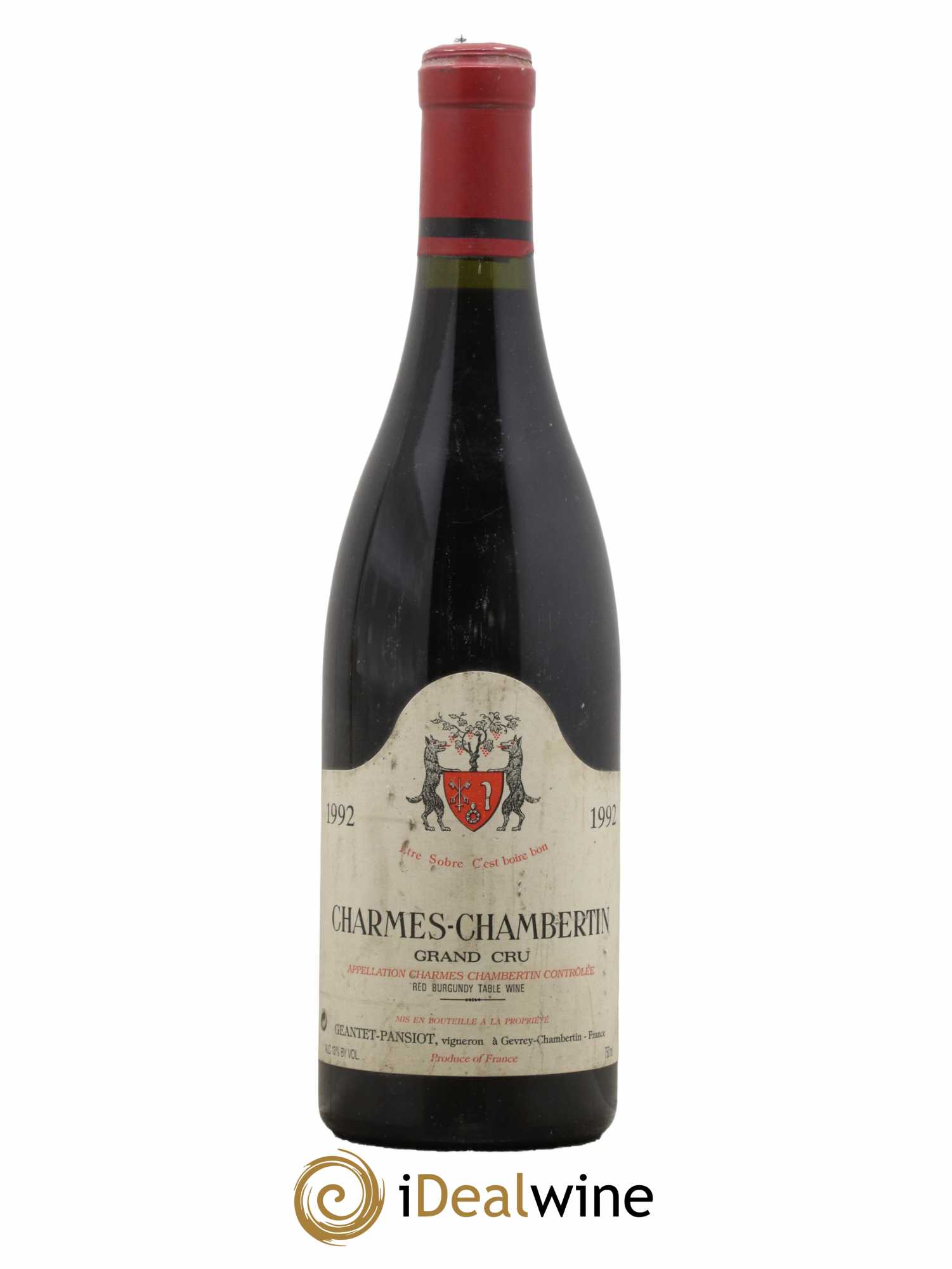 Charmes-Chambertin Grand Cru Geantet-Pansiot 1992 - Lot de 1 bouteille - 0