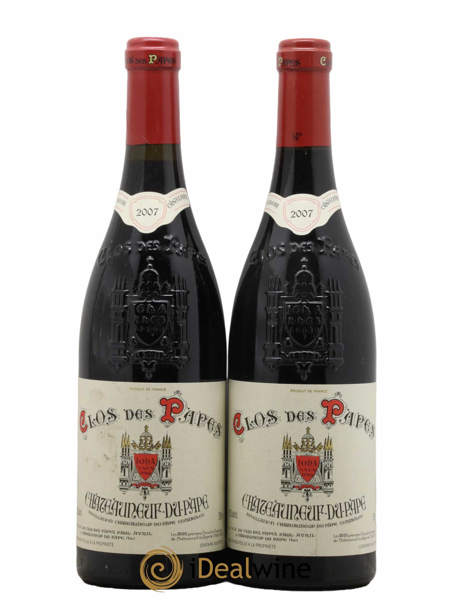 Châteauneuf-du-Pape Clos des Papes - Paul Avril 2007 - Lot de 2 bouteilles - 0