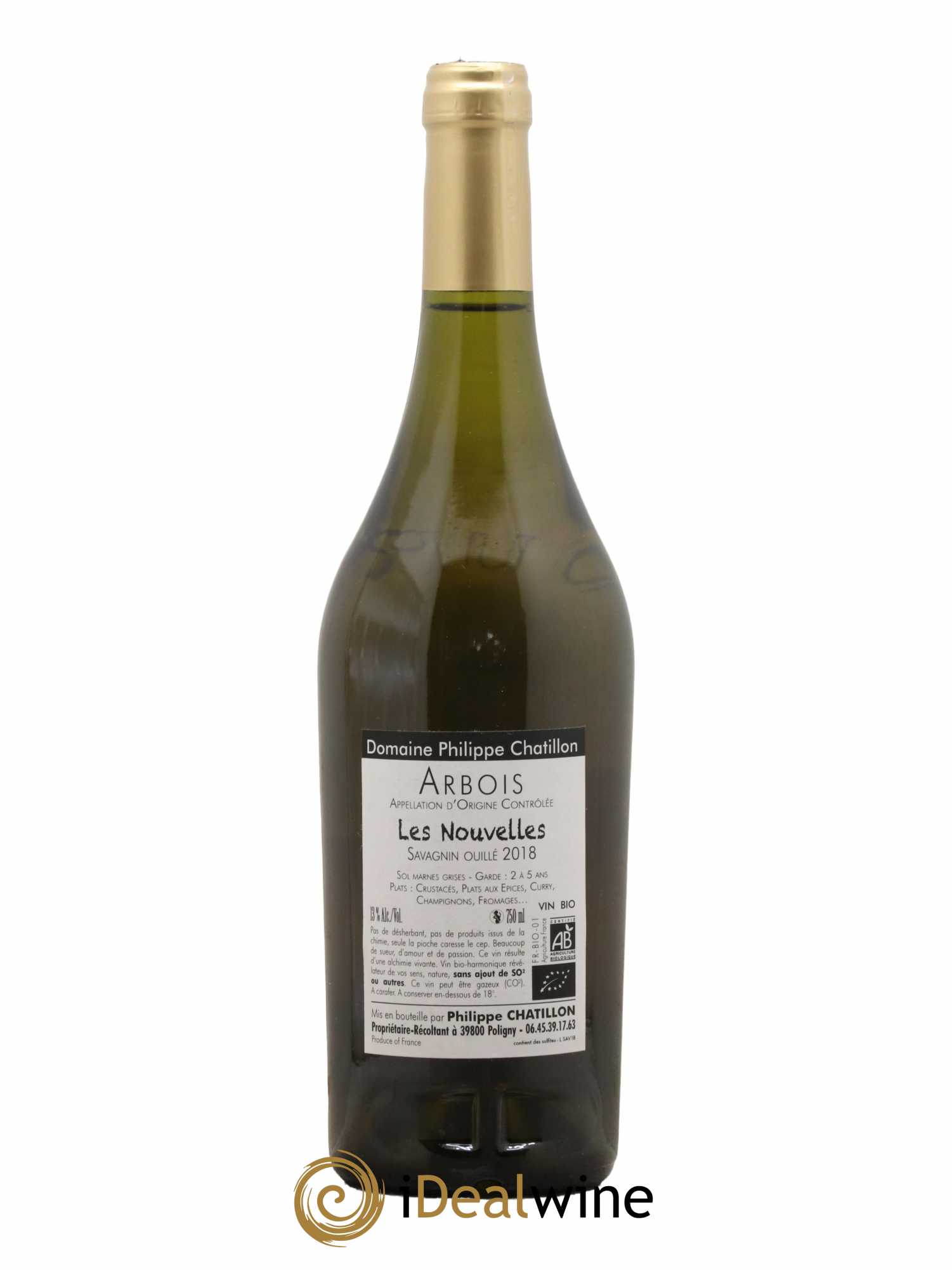Arbois Les Nouvelles Philippe Chatillon 2018 - Lot de 1 bouteille - 1