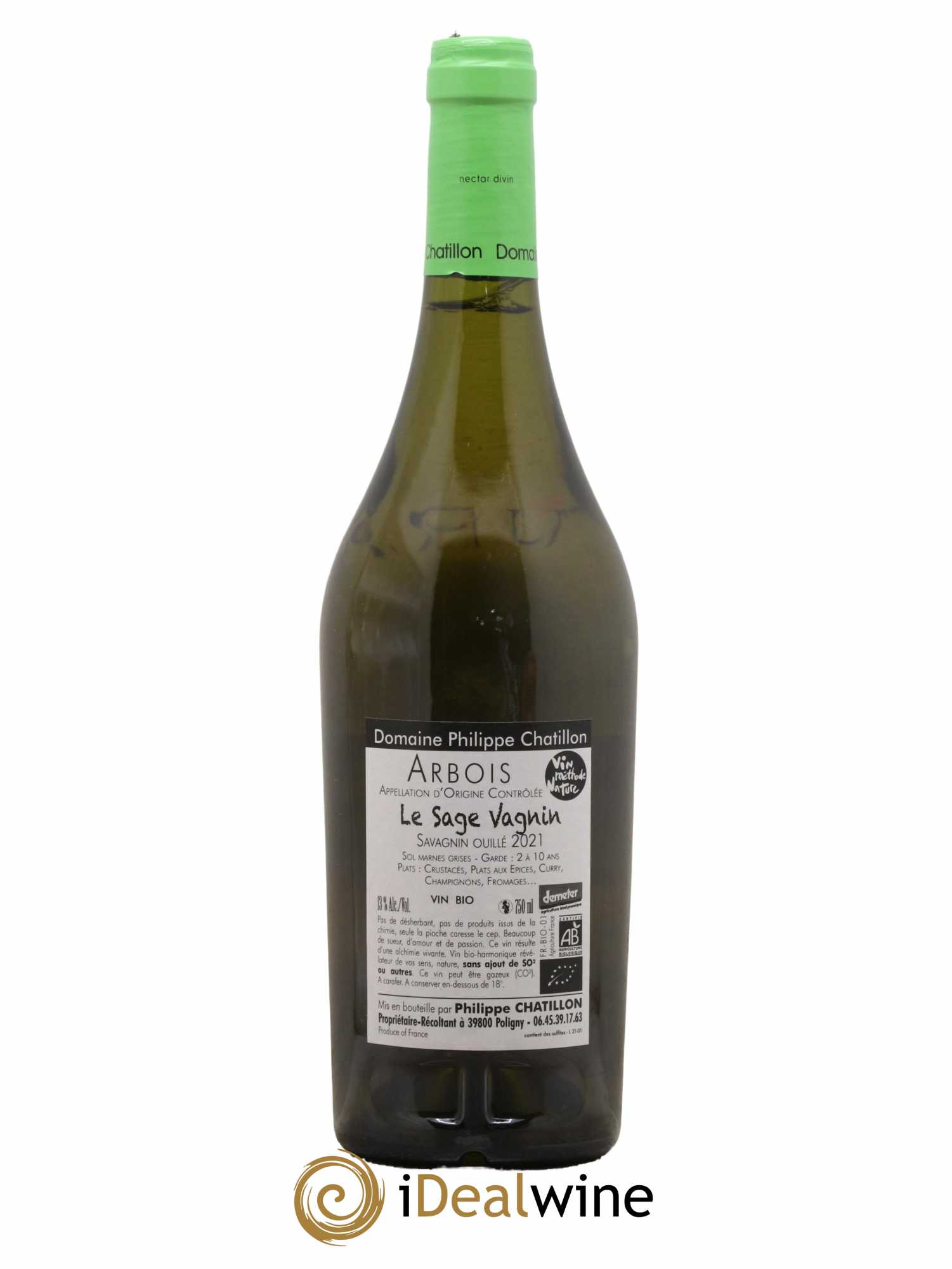 Arbois Le Sage Vagnin Philippe Chatillon 2021 - Lot de 1 bouteille - 1