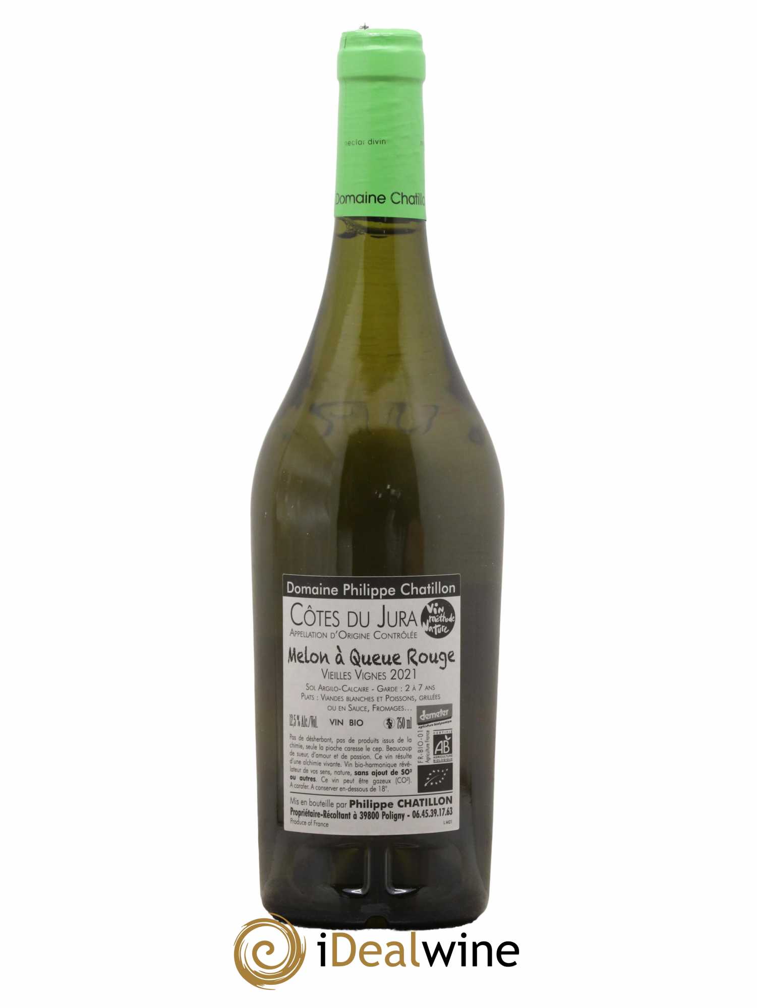 Côtes du Jura Melon à Queue Rouge Philippe Chatillon 2021 - Lot of 1 bottle - 1