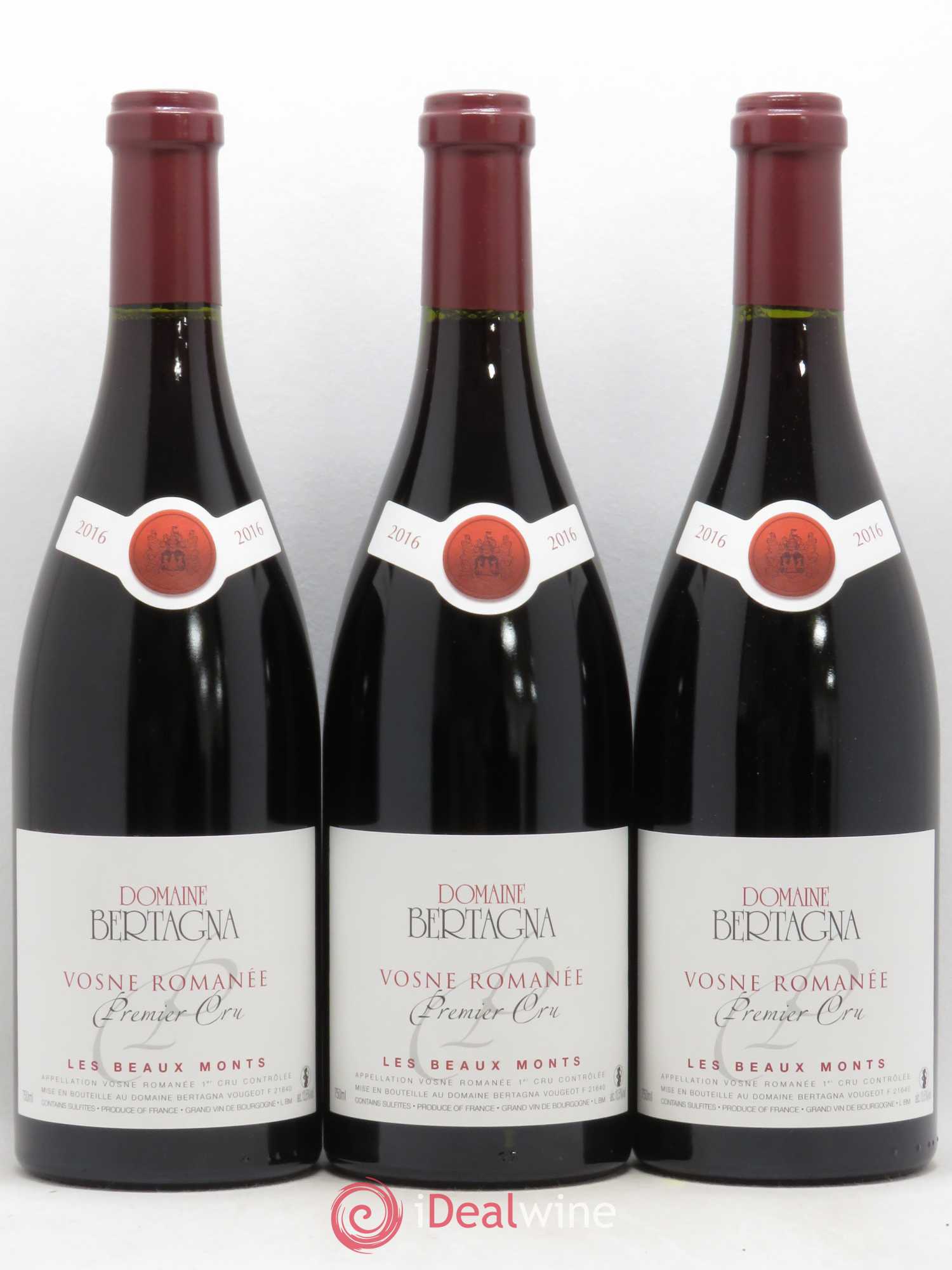 Vosne-Romanée 1er Cru Les Beaux-Monts Bertagna 2016 - Lot de 3 bouteilles - 0