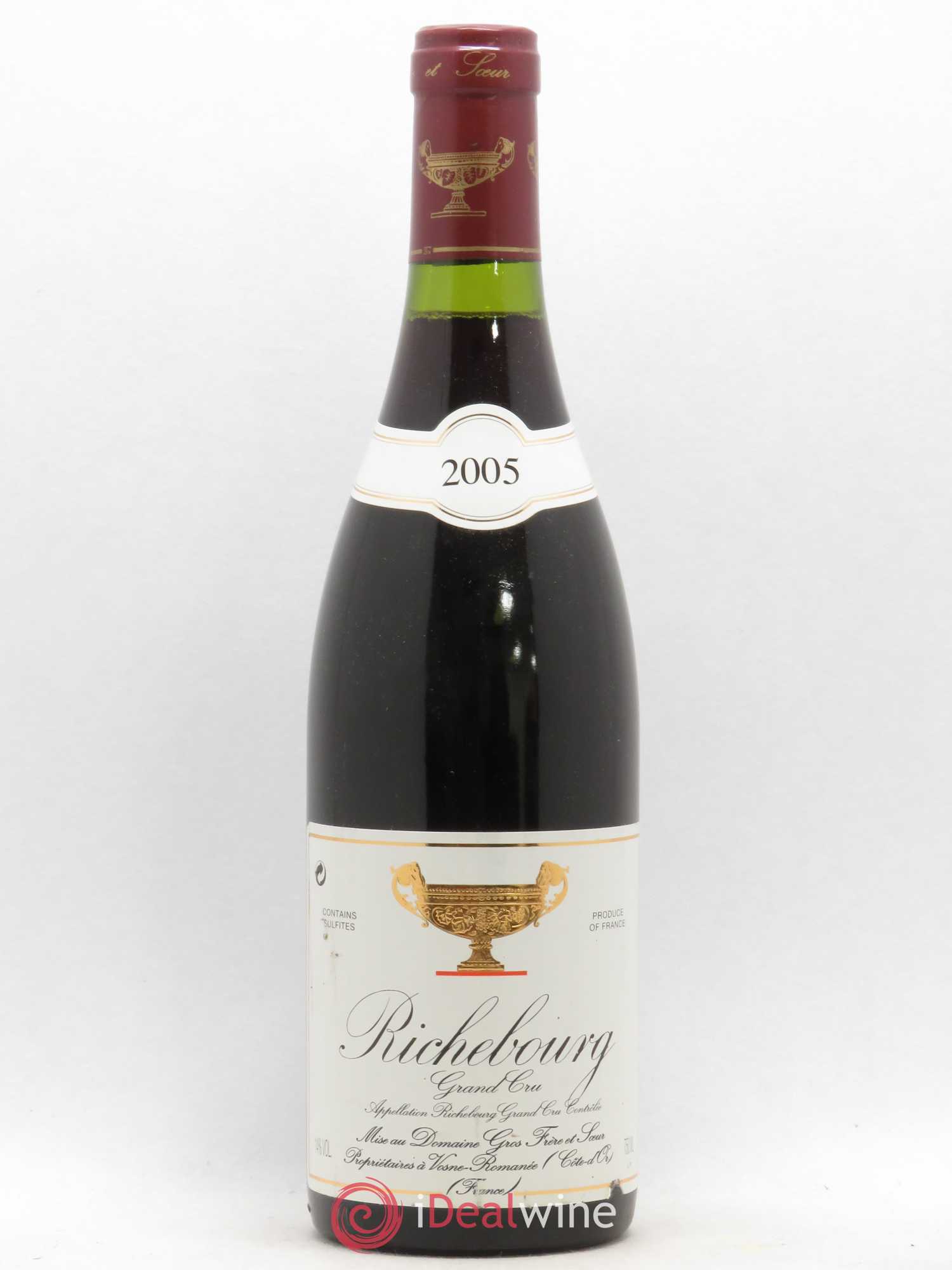 Richebourg Grand Cru Gros Frère & Soeur 2005 - Lot de 1 bouteille - 0
