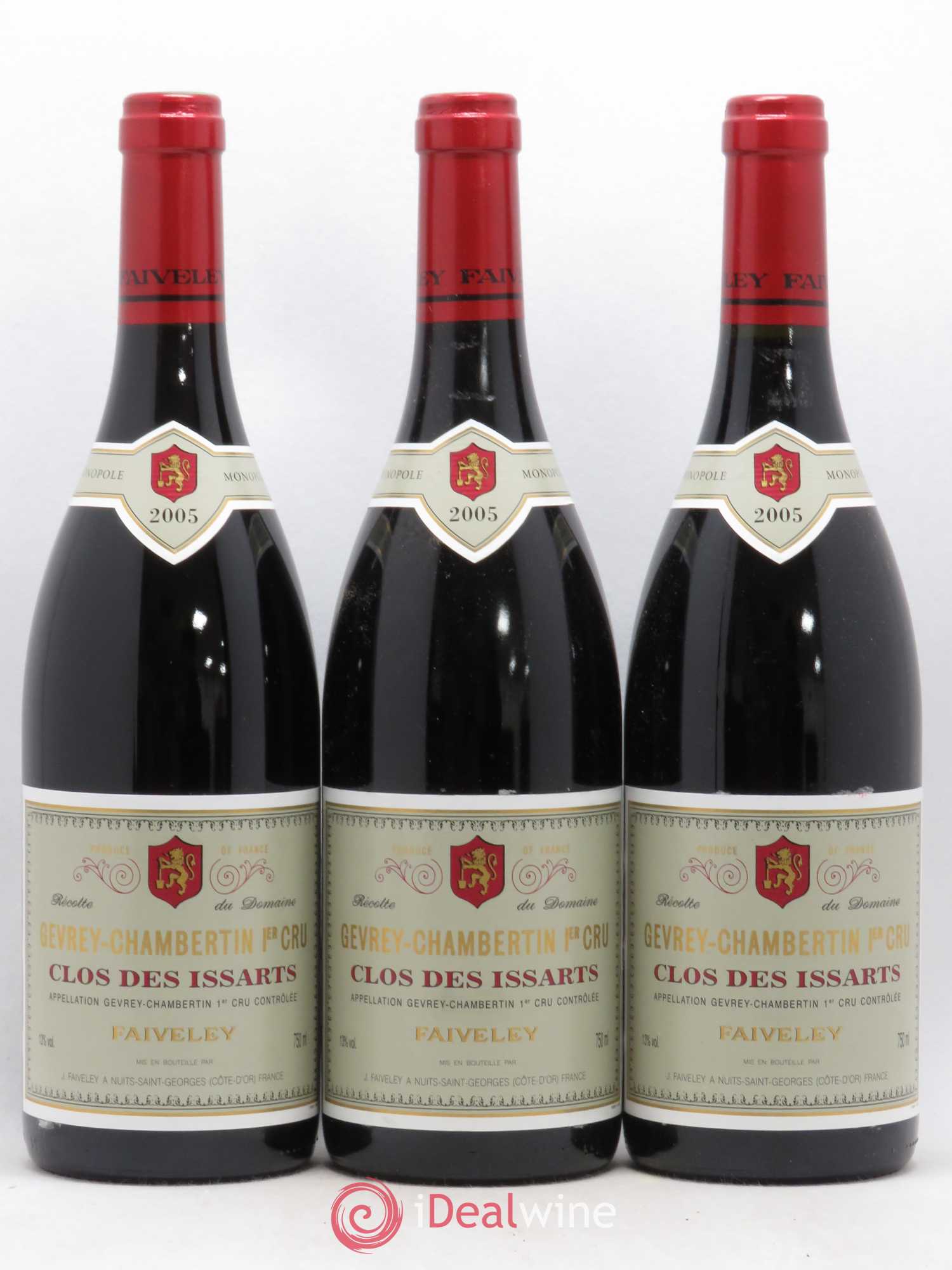 Gevrey-Chambertin 1er Cru Clos des Issarts Faiveley 2005 - Lot de 3 bouteilles - 0