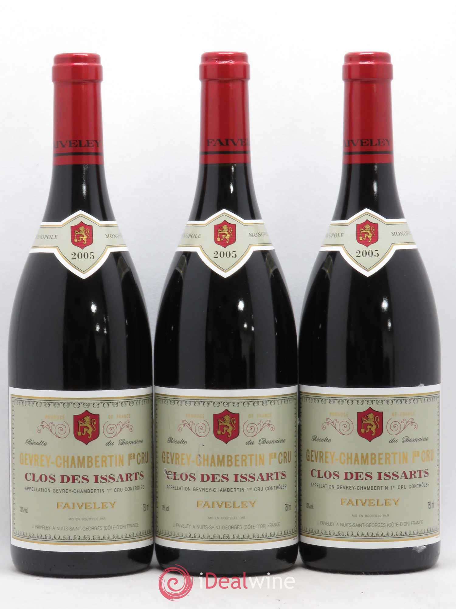 Gevrey-Chambertin 1er Cru Clos des Issarts Faiveley 2005 - Lot de 3 bouteilles - 0