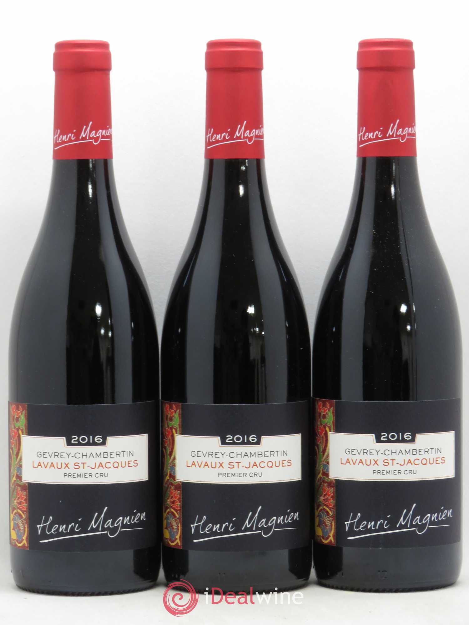 Gevrey-Chambertin 1er Cru Lavaux St Jacques Henri Magnien (sans prix de réserve) 2016 - Posten von 3 Flaschen - 0