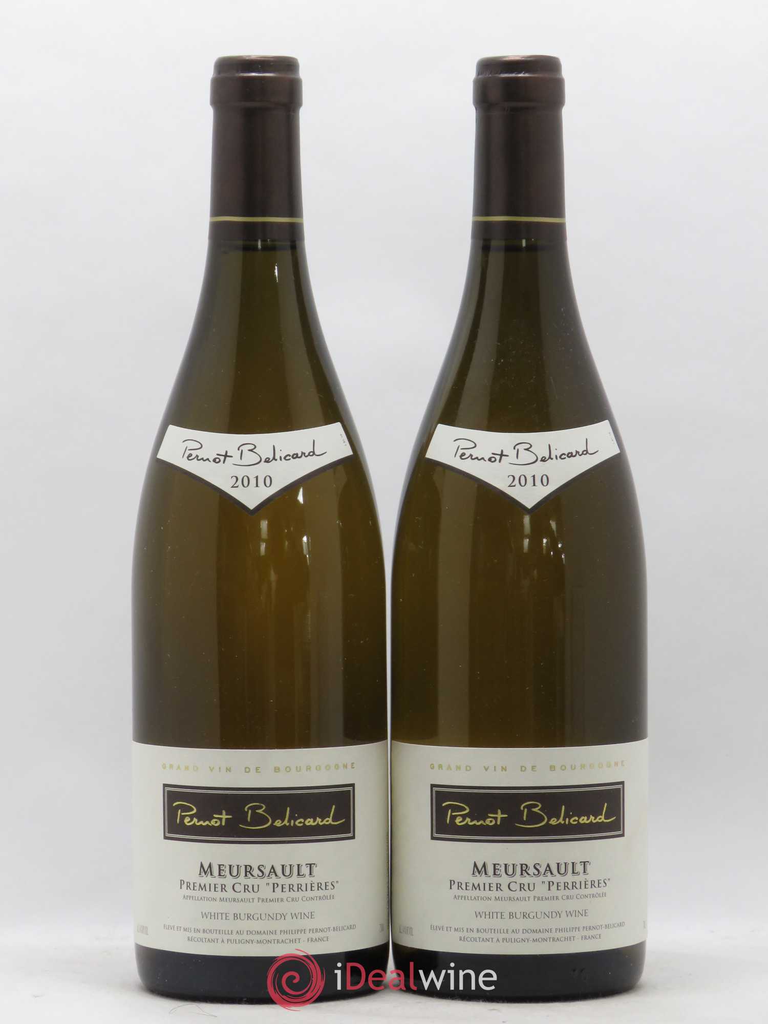 Meursault 1er Cru Perrières Pernot Belicard (sans prix de réserve) 2010 - Posten von 2 Flaschen - 0