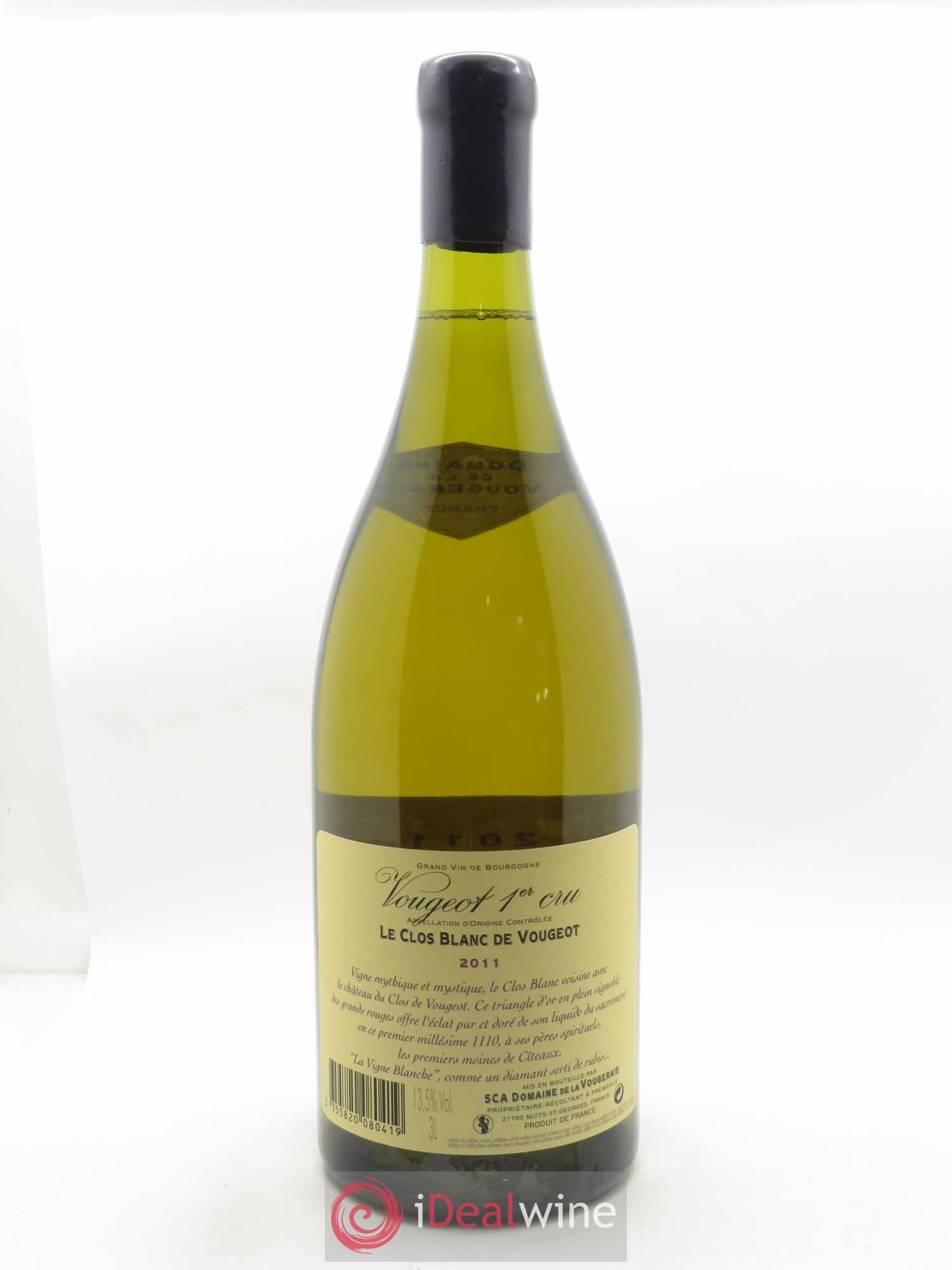 Vougeot 1er Cru Le Clos Blanc de Vougeot La Vougeraie 2011 - Lot de 1 double magnum - 2