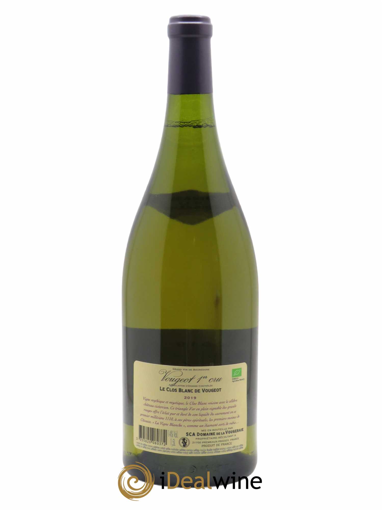 Vougeot 1er Cru Le Clos Blanc de Vougeot La Vougeraie 2019 - Lot de 1 magnum - 1