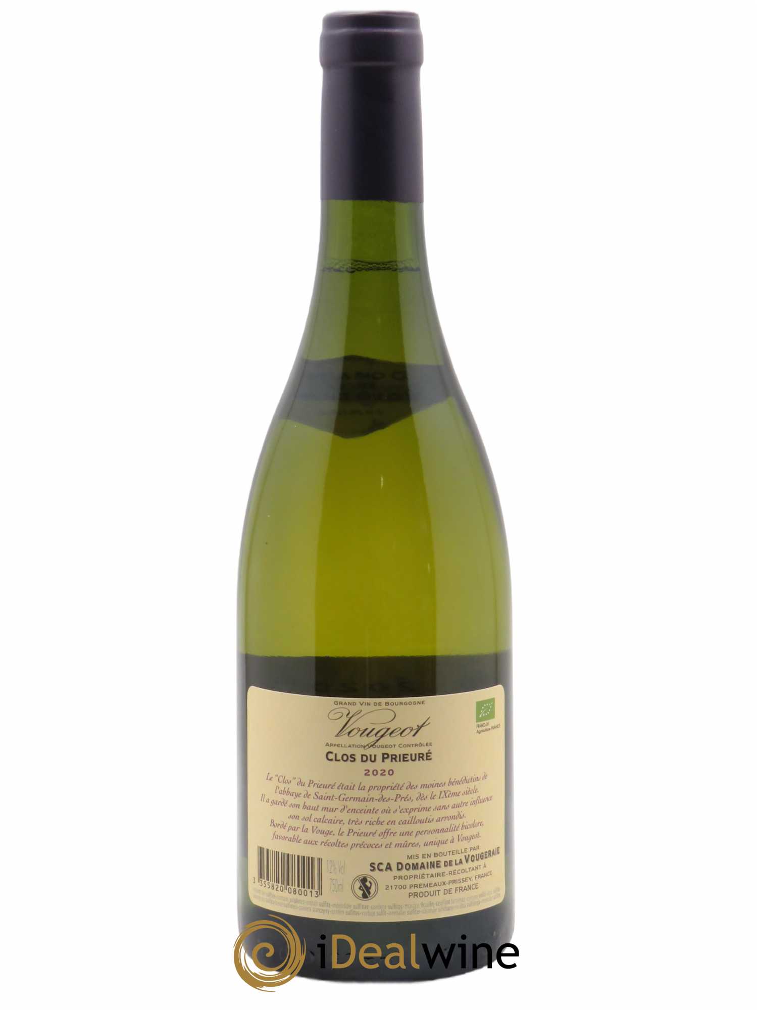 Vougeot Clos du Prieuré La Vougeraie 2020 - Lot de 1 bouteille - 1