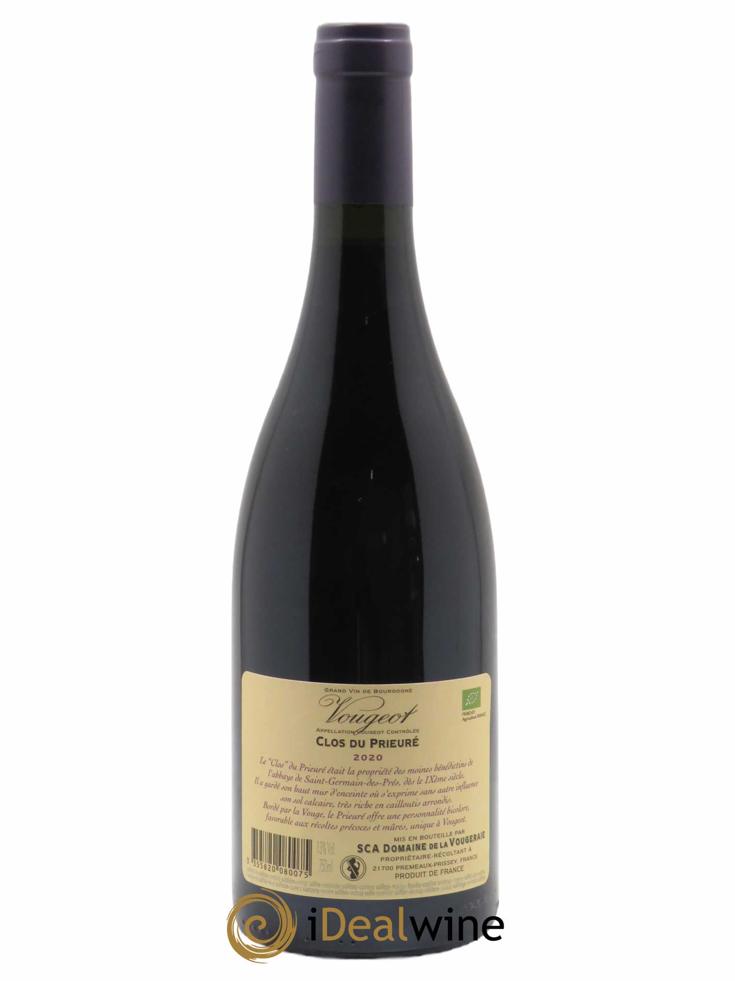 Vougeot Clos du Prieuré La Vougeraie 2020 - Lot of 1 bottle - 1