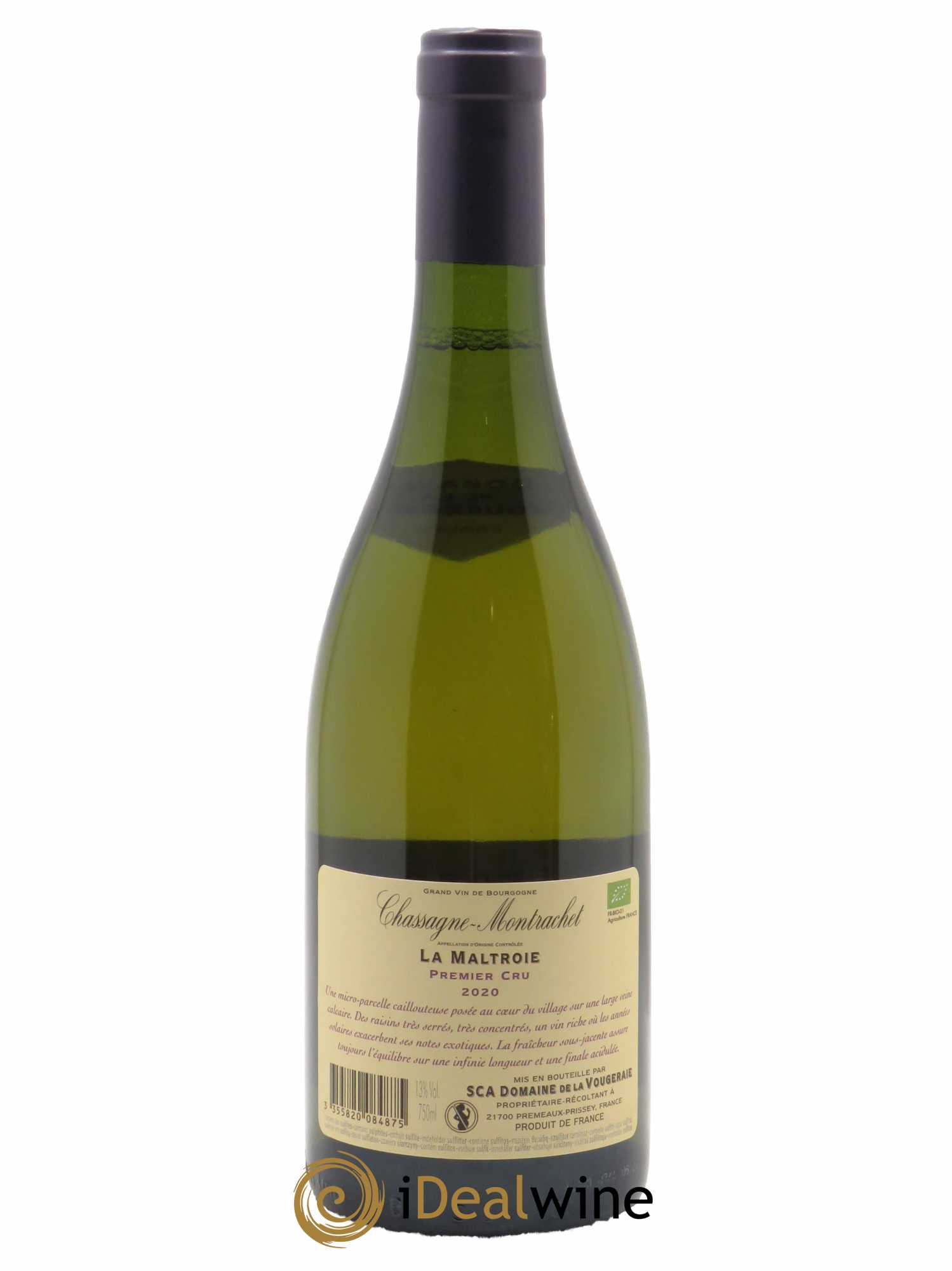 Chassagne-Montrachet 1er Cru La Maltroie La Vougeraie 2020 - Lot de 1 bouteille - 1