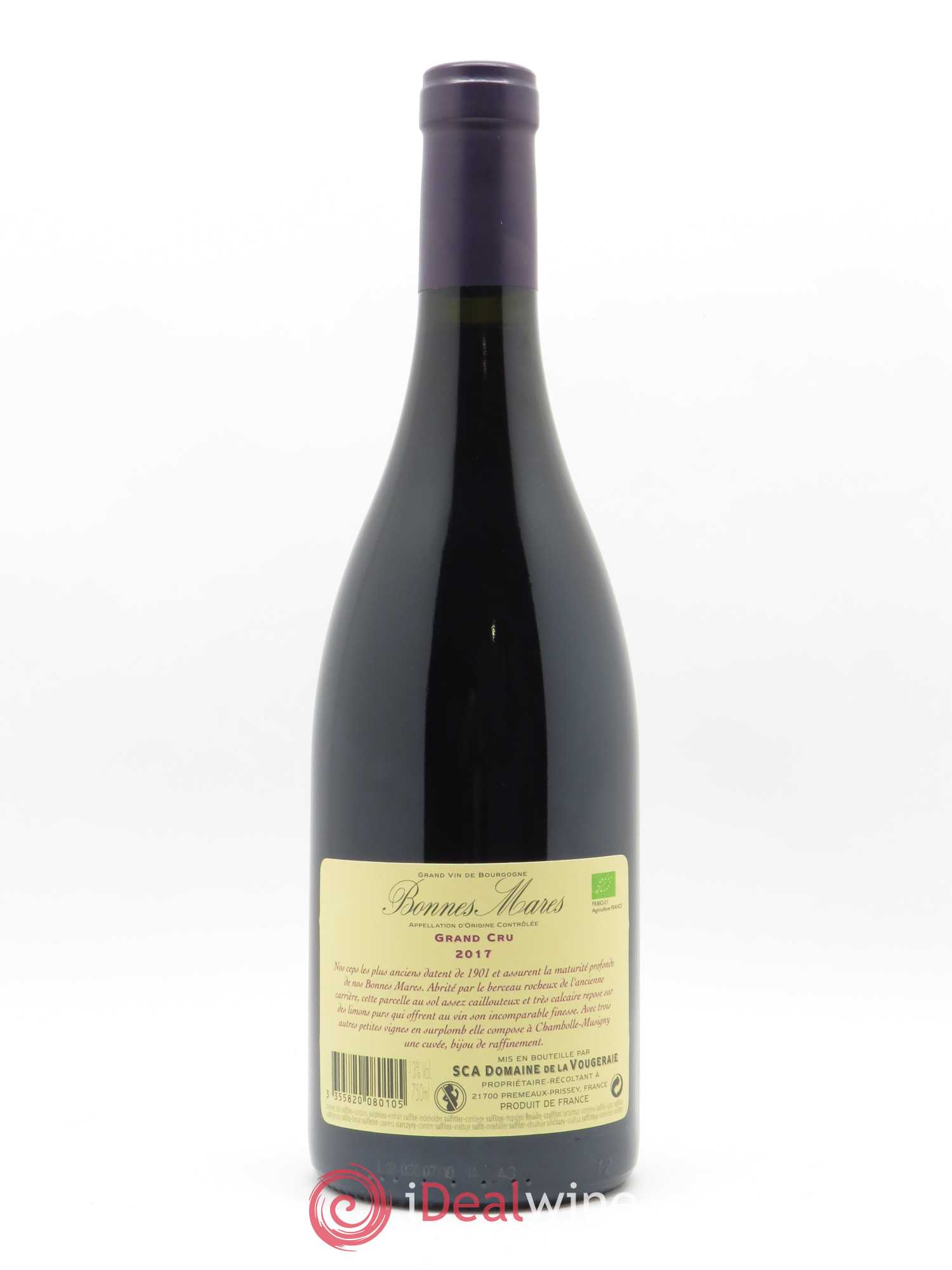Bonnes-Mares Grand Cru La Vougeraie 2017 - Lot de 1 bouteille - 1