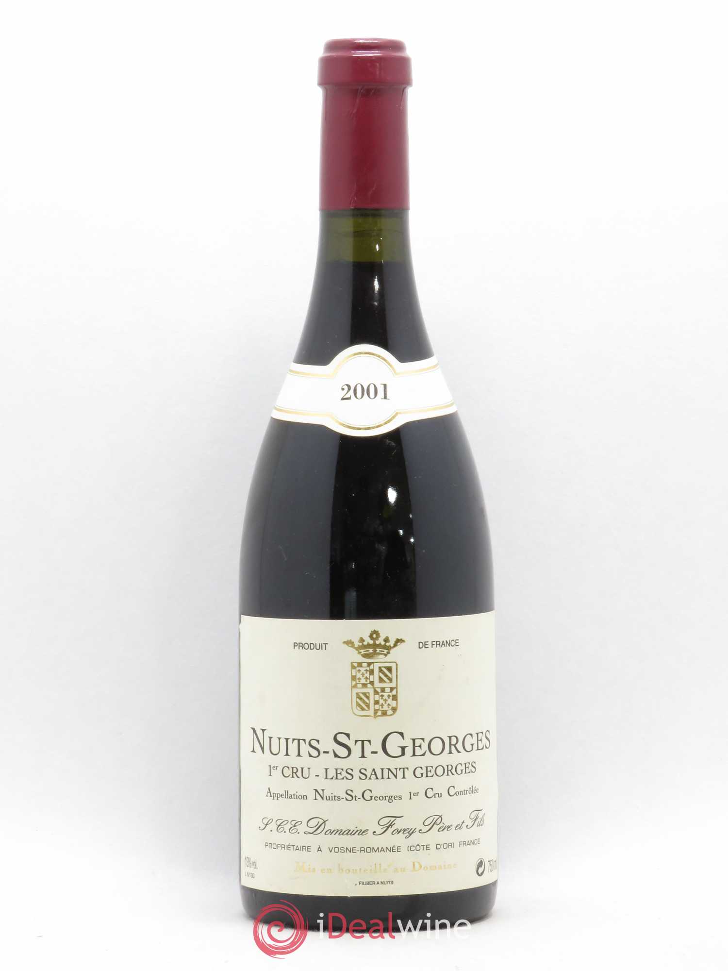 Nuits-Saint-Georges 1er Cru Les Saint-Georges Forey Père et Fils (Domaine) 2001 - Lot de 1 bouteille - 0