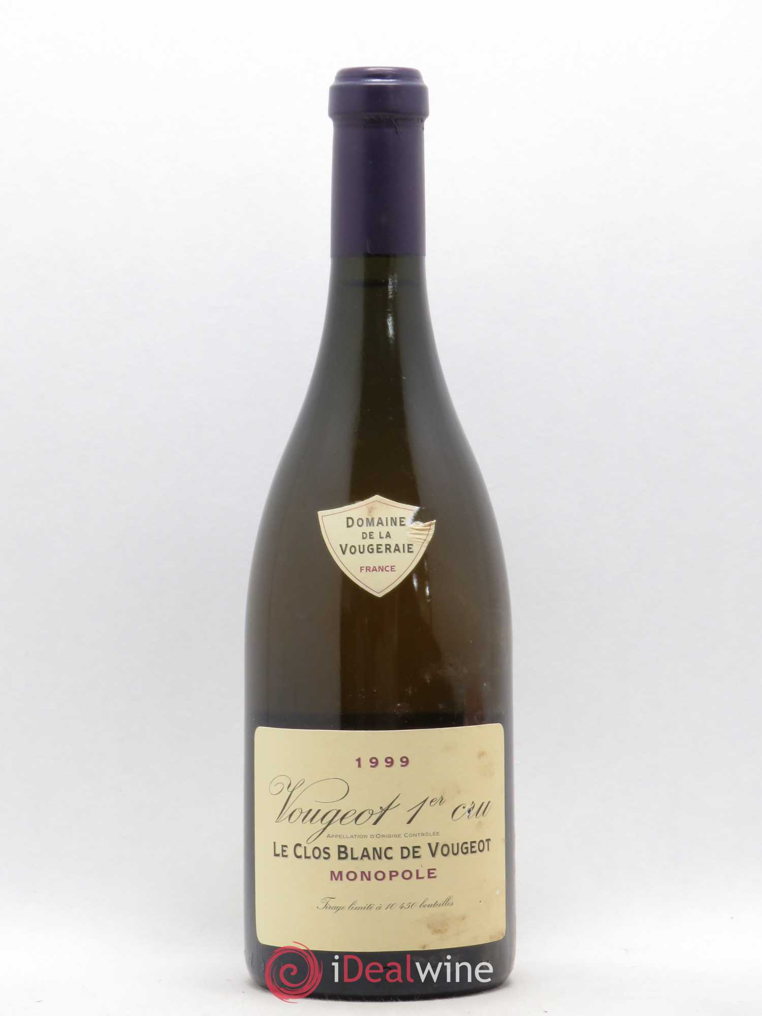 Vougeot 1er Cru Le Clos Blanc de Vougeot La Vougeraie 1999 - Lot de 1 bouteille - 0