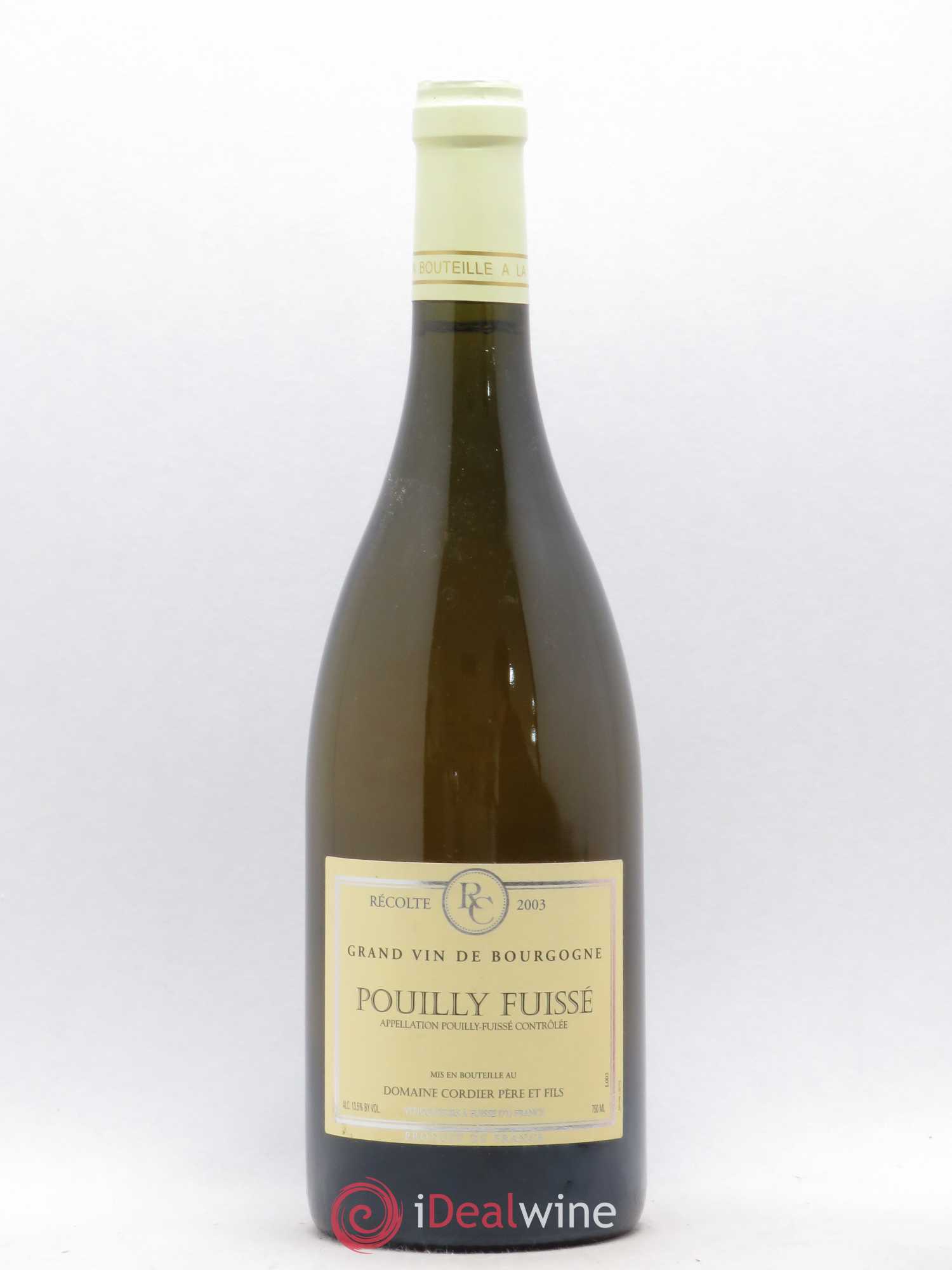 Pouilly-Fuissé Cordier 2003 - Posten von 1 Flasche - 0