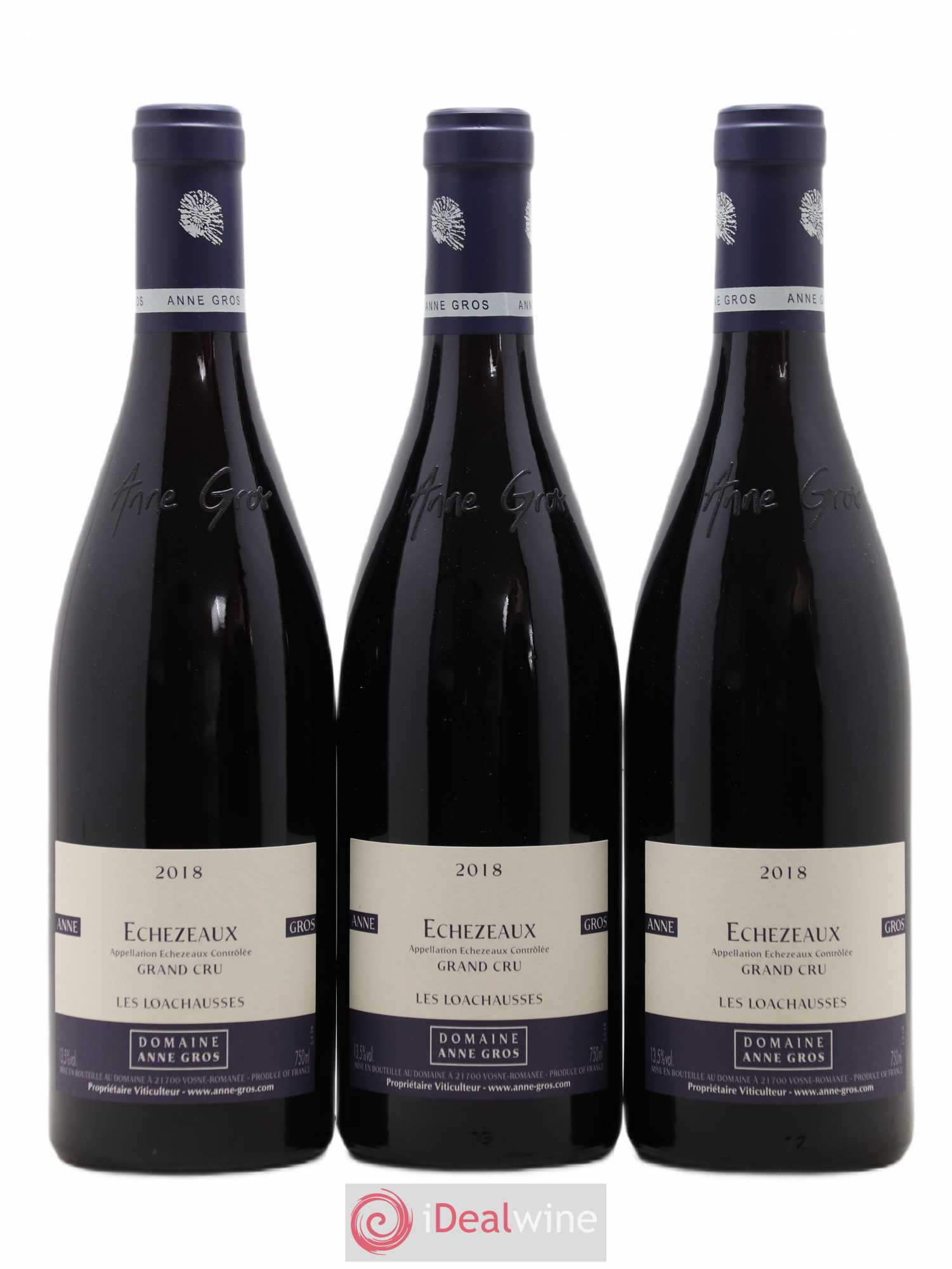 Echezeaux Grand Cru Les Loachausses Anne Gros 2018 - Lot de 3 bouteilles - 0