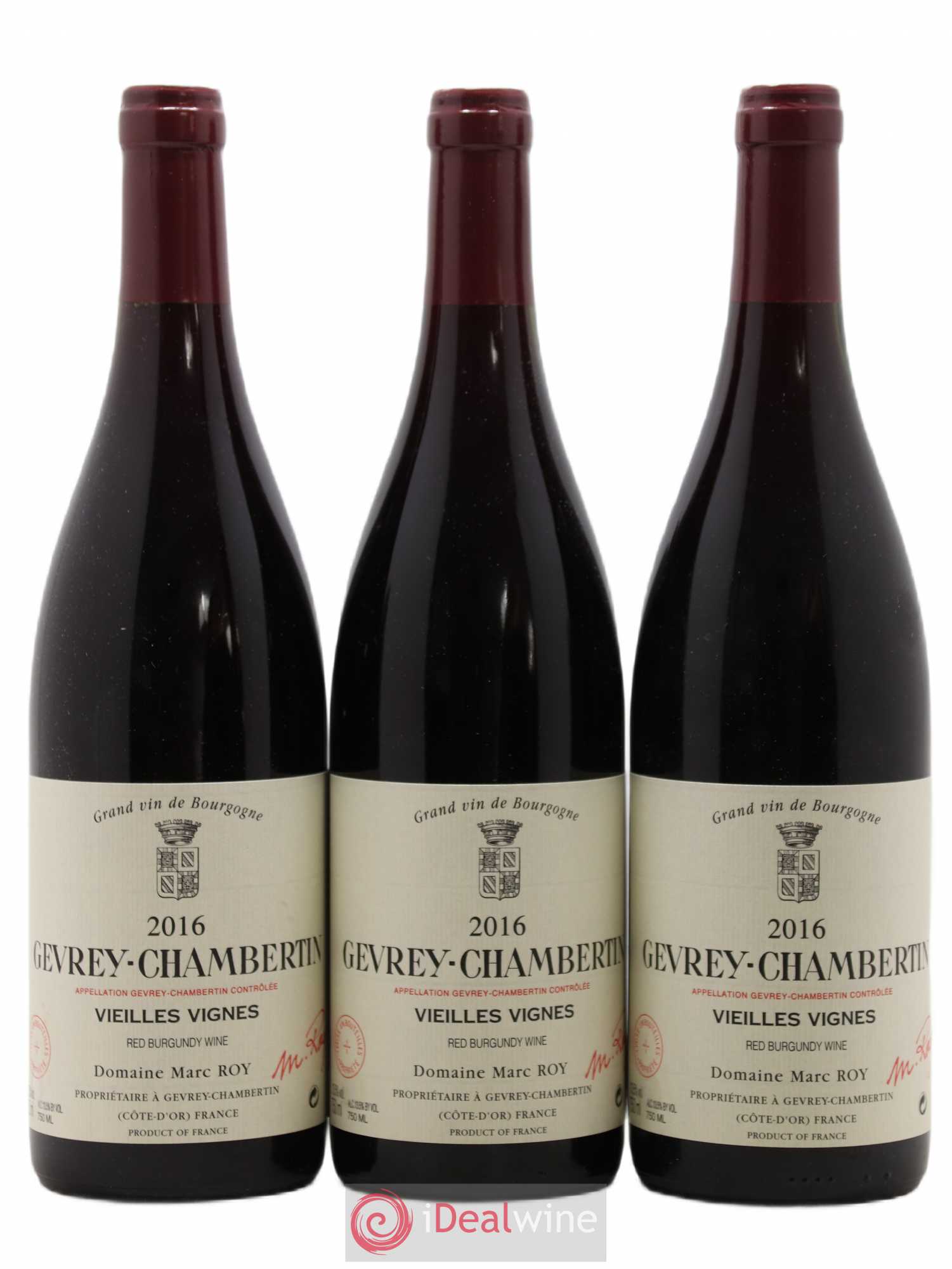 Gevrey-Chambertin Vieilles vignes Marc Roy 2016 - Posten von 3 Flaschen - 0