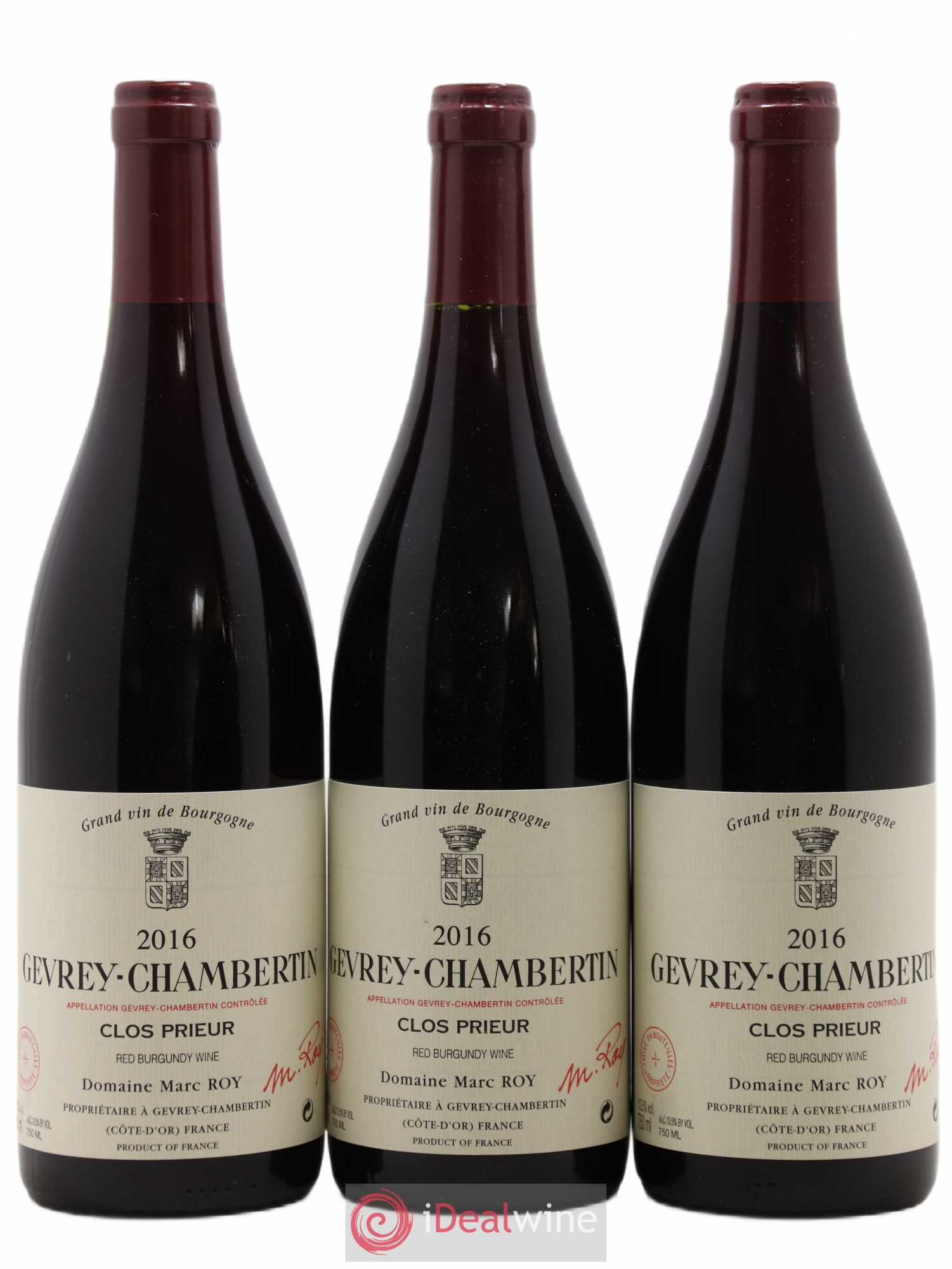 Gevrey-Chambertin Clos Prieur Marc Roy 2016 - Posten von 3 Flaschen - 0