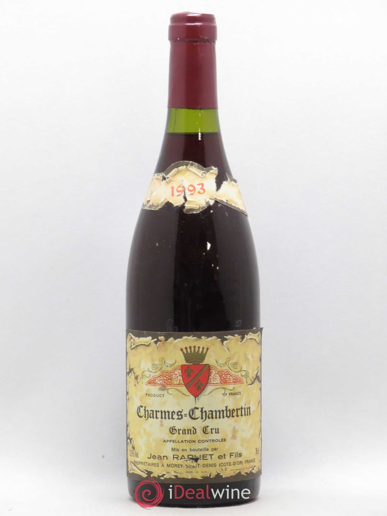 Charmes-Chambertin Grand Cru Domaine Jean Raphet 1993 - Lot de 1 bouteille - 0