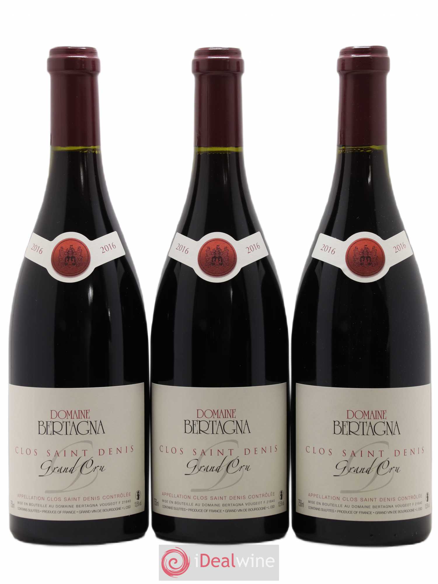Clos Saint-Denis Grand Cru Bertagna 2016 - Lot de 3 bouteilles - 0