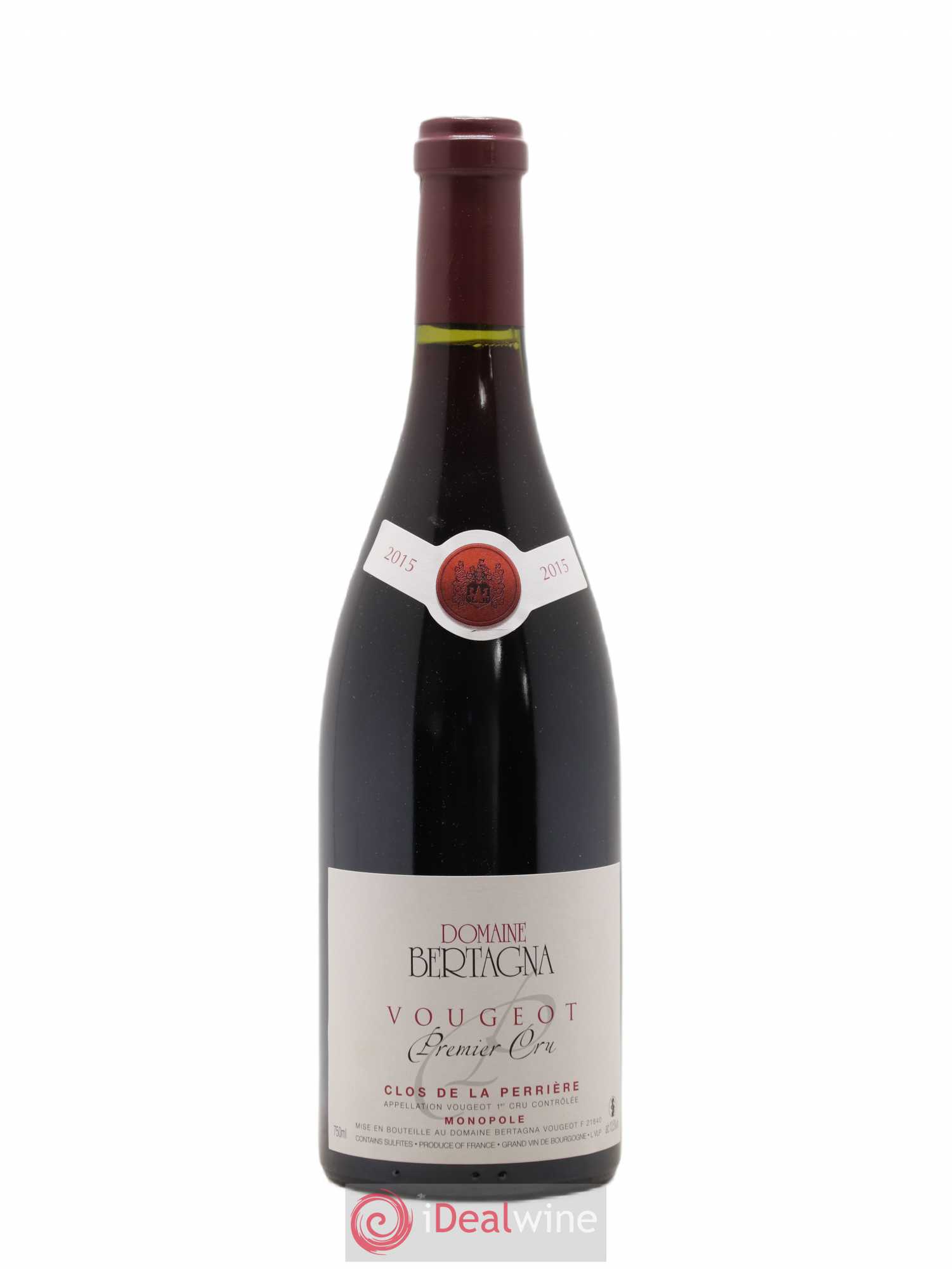 Vougeot 1er Cru Clos de La Perrière Monopole Bertagna 2015 - Lot de 1 bouteille - 0