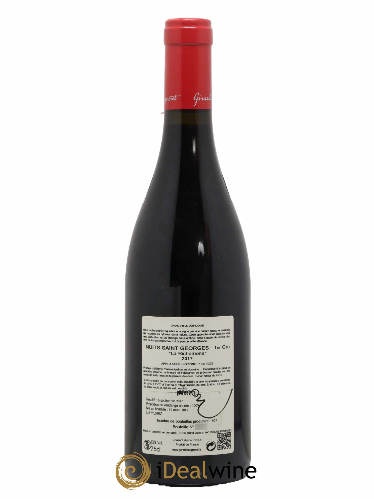 Nuits-Saint-Georges 1er Cru La Richemonne Gerard Mugneret 2017 - Lot de 1 bouteille - 1
