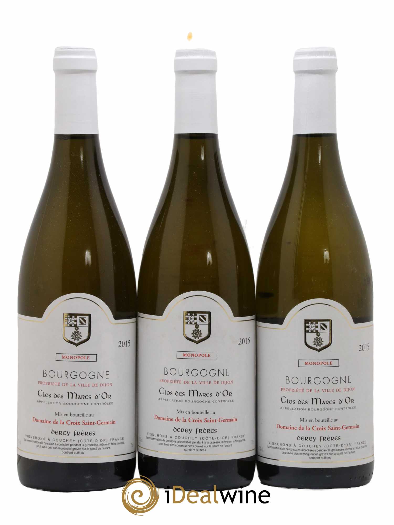 Bourgogne Clos Des Marcs D'Or Derey 2015 - Lot de 3 bouteilles - 0
