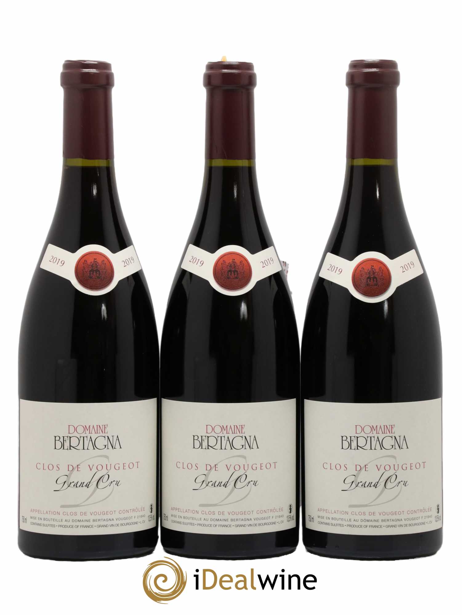 Clos de Vougeot Grand Cru Bertagna 2019 - Lot de 3 bouteilles - 0