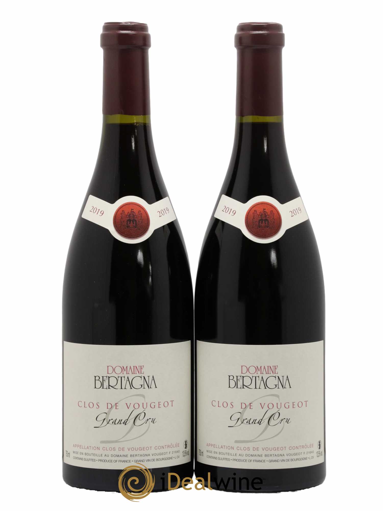 Clos de Vougeot Grand Cru Bertagna 2019 - Lot de 2 bouteilles - 0