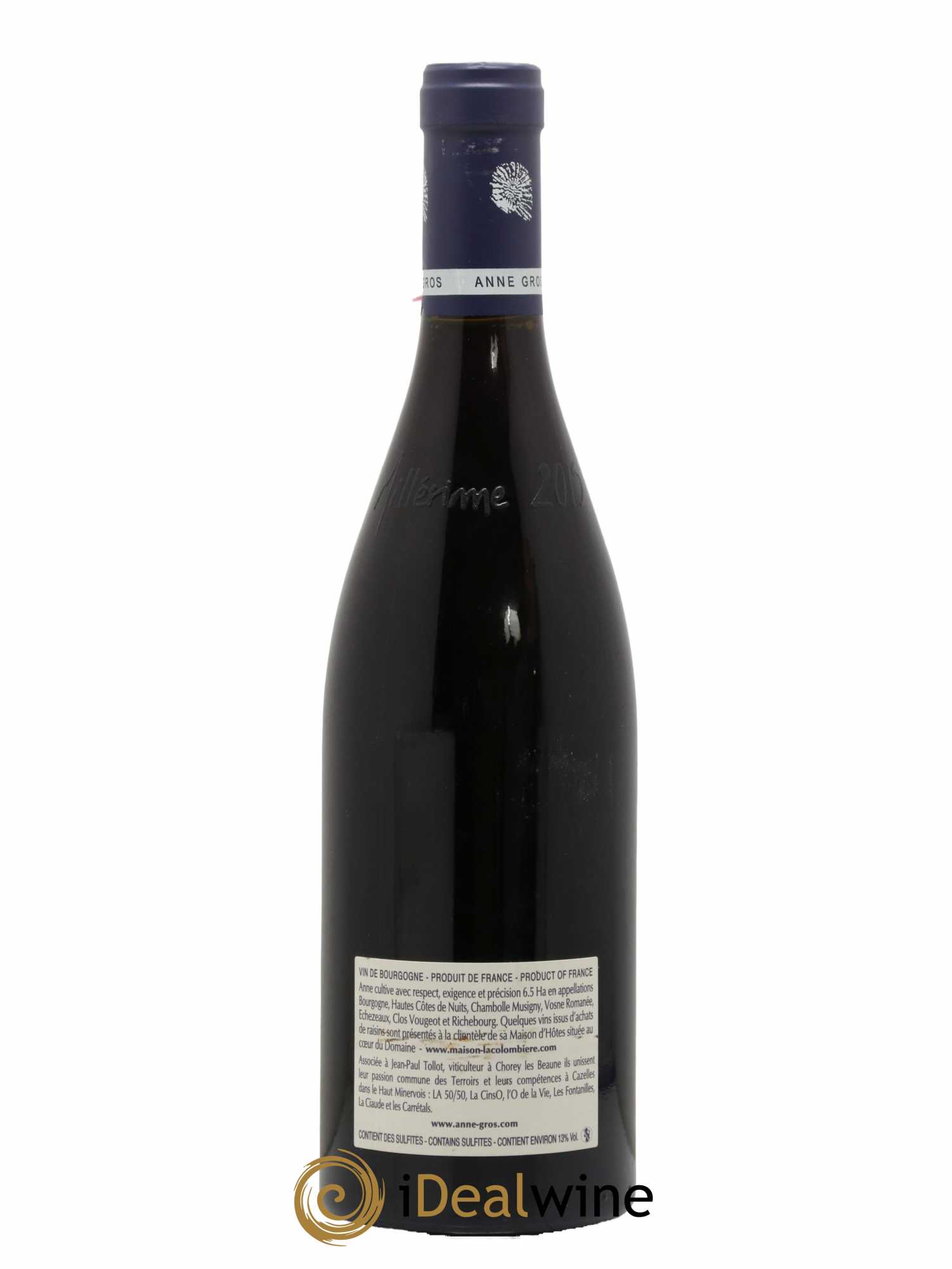 Clos de Vougeot Grand Cru Le Grand Maupertui Anne Gros 2015 - Lot de 1 bouteille - 1