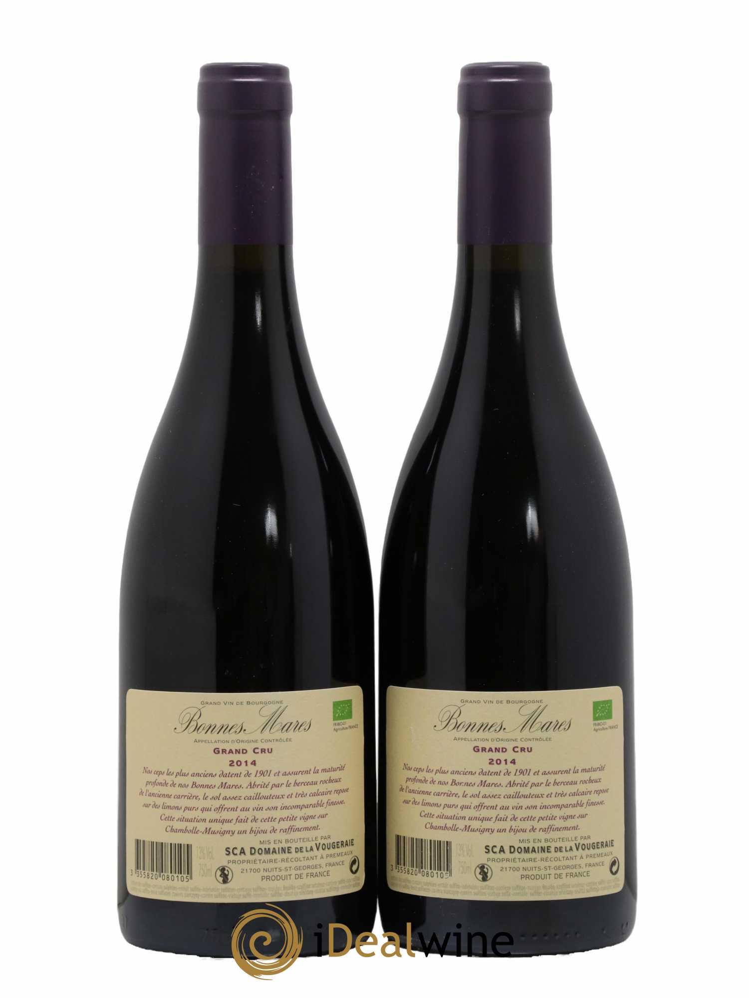 Bonnes-Mares Grand Cru La Vougeraie 2014 - Lot de 2 bouteilles - 1