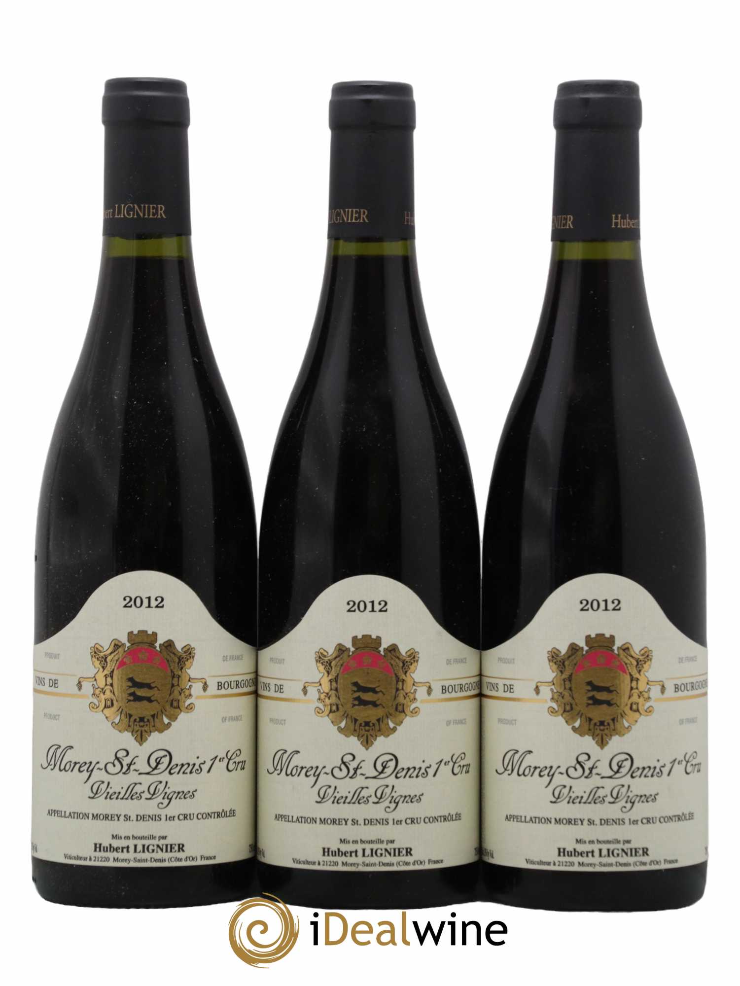 Morey-Saint-Denis 1er Cru Vieilles Vignes Hubert Lignier (Domaine) 2012 - Lotto di 3 bottiglie - 0