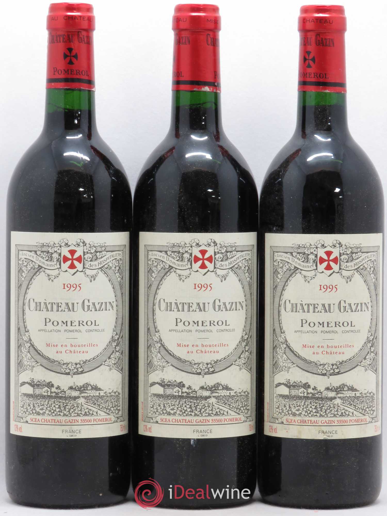Château Gazin (sans prix de réserve) 1995 - Lot de 3 bouteilles - 0