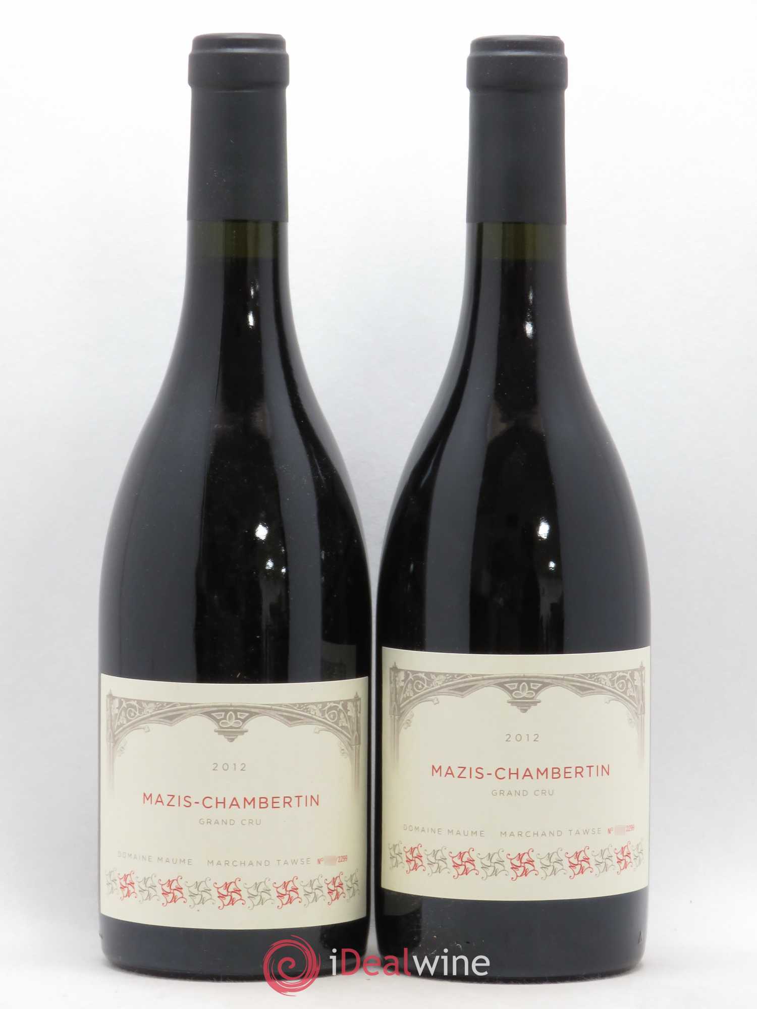 Mazis-Chambertin Grand Cru Maume Marchand Tawse (sans prix de réserve) 2012 - Posten von 2 Flaschen - 0