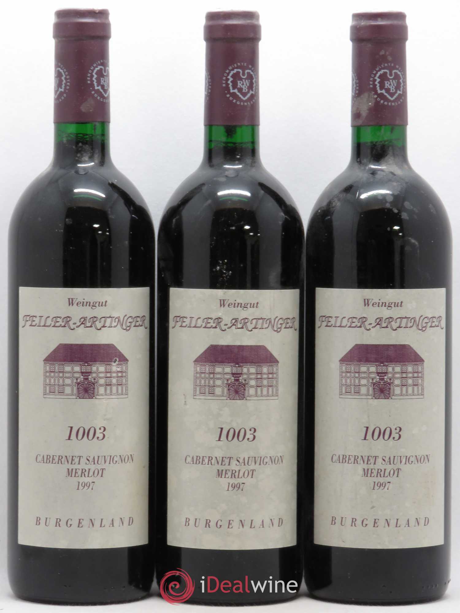 Autriche 1003 Cabernet Sauvignon Merlot Weingut Feiler-Artinger (sans prix de réserve) 1997 - Posten von 3 Flaschen - 0