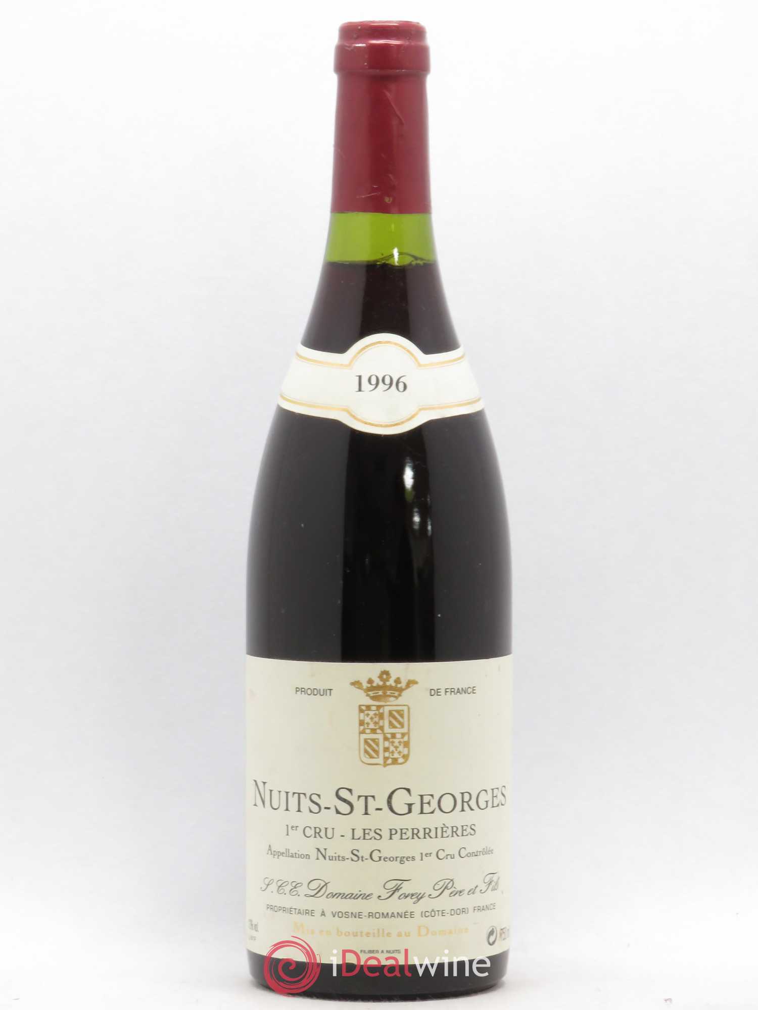 Nuits-Saint-Georges 1er Cru Les Perrières Domaine Forey Père et Fils (sans prix de réserve) 1996 - Posten von 1 Flasche - 0