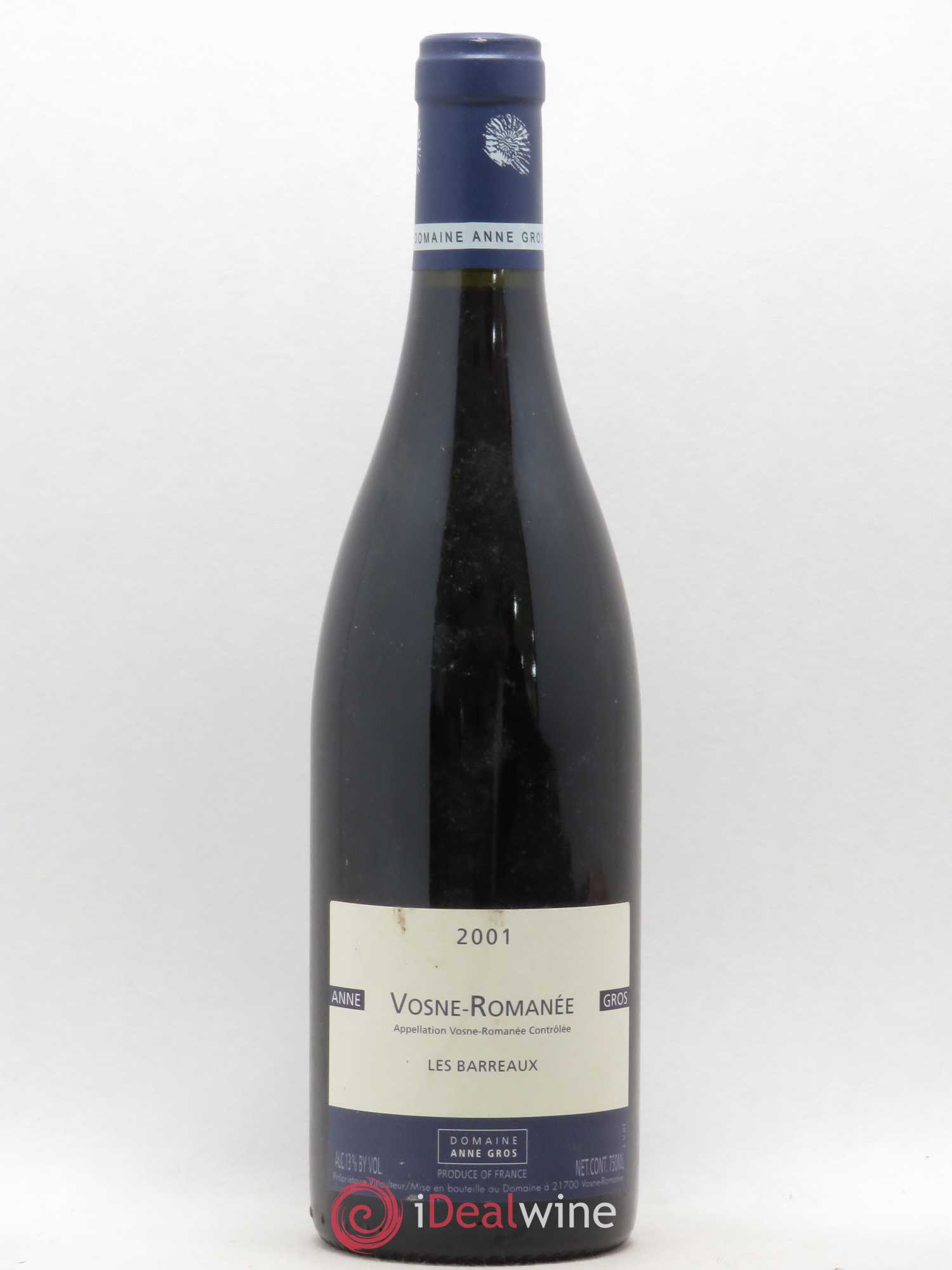Vosne-Romanée Les Barreaux Anne Gros 2001 - Lot de 1 bouteille - 0