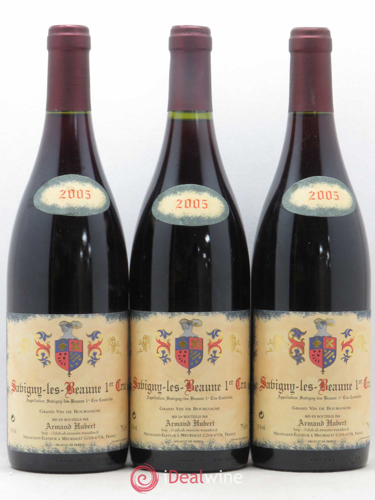 Savigny-lès-Beaune 1er Cru Domaine Armand Hubert 2005 - Lot de 3 bouteilles - 0