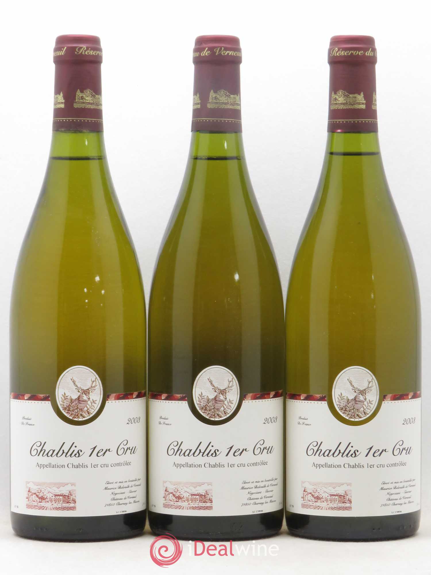 Chablis 1er Cru Maurice Bidouilh De Verneuil 2003 - Posten von 3 Flaschen - 0