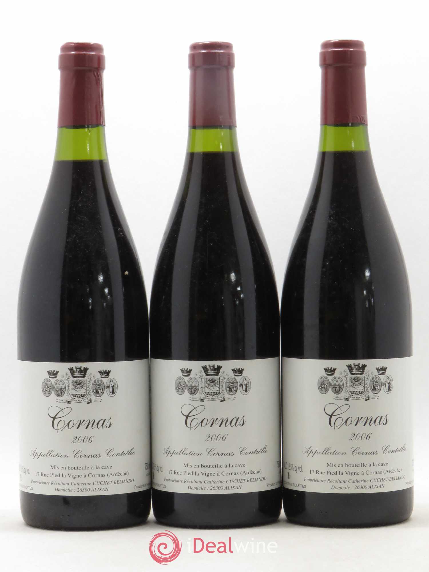 Cornas Catherine Cuchet-Beliando 2006 - Posten von 3 Flaschen - 0