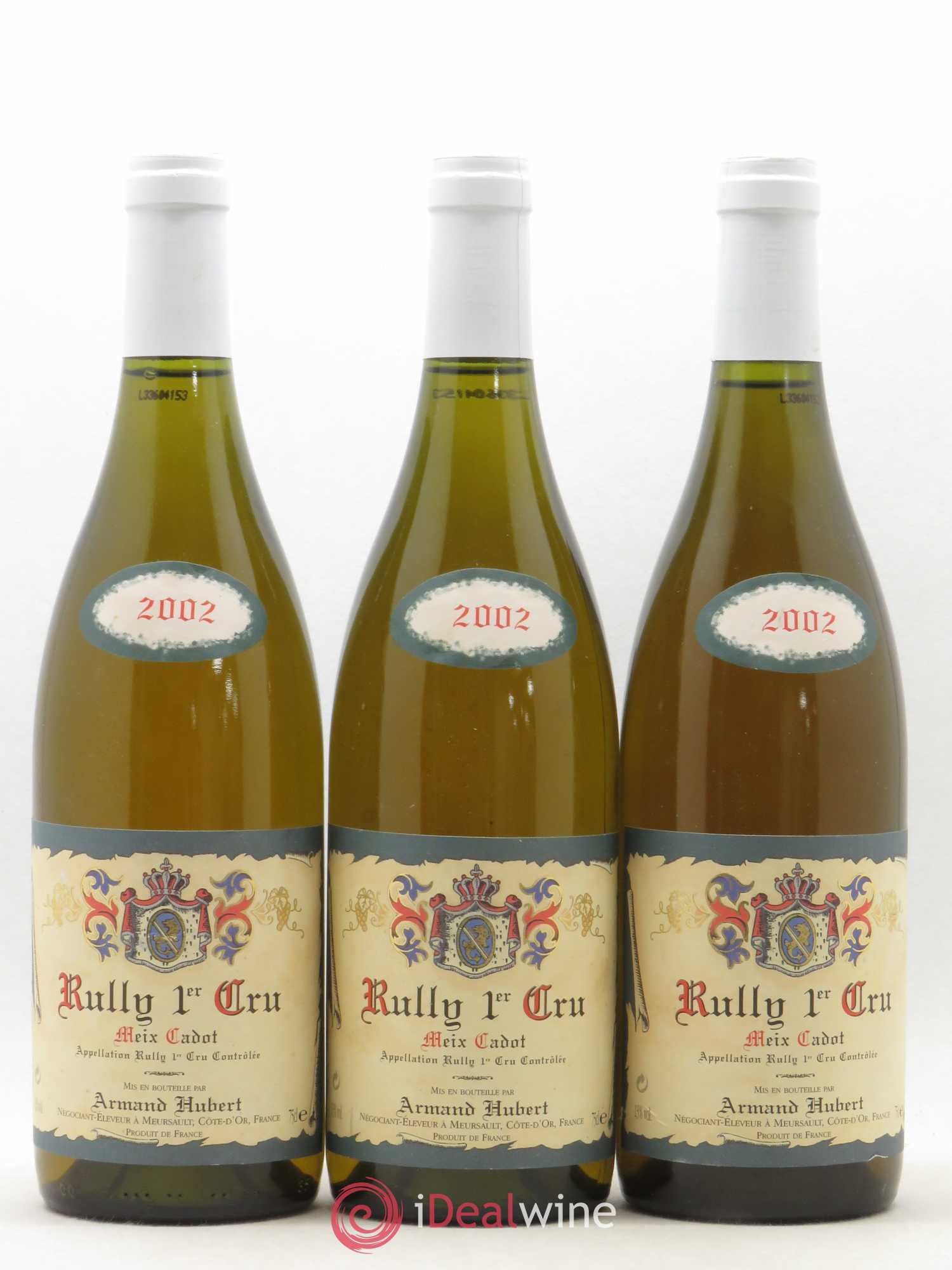 Rully 1er Cru Meix Cadot Domaine Armand Hubert 2002 - Posten von 3 Flaschen - 0