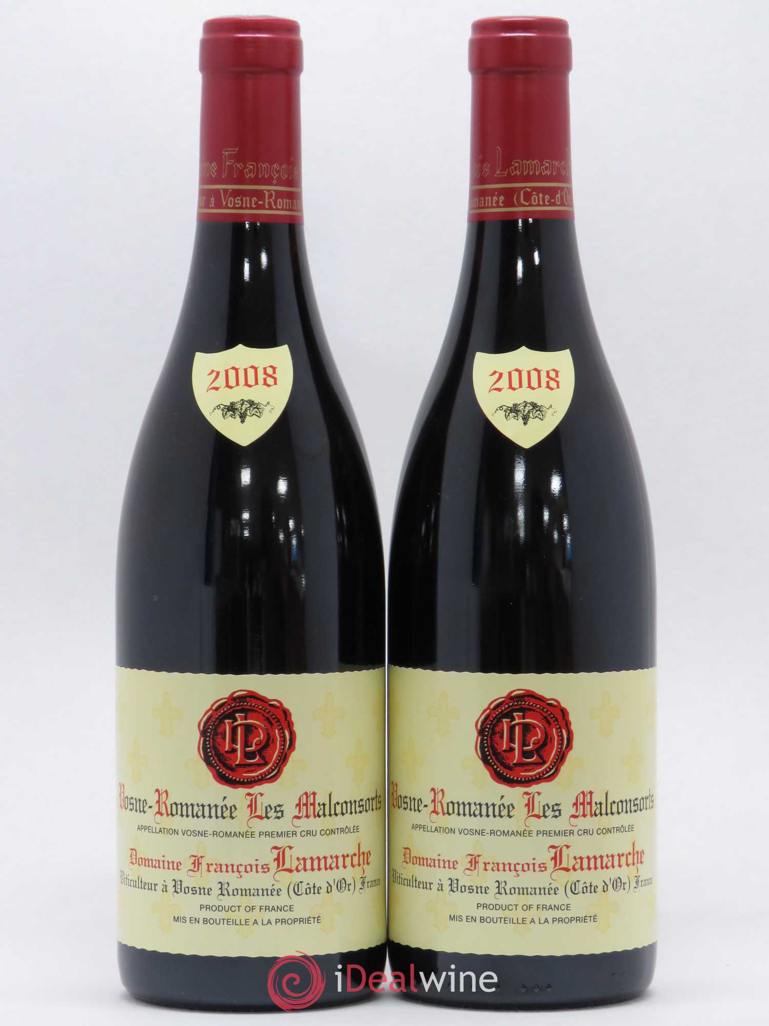 Vosne-Romanée 1er Cru Les Malconsorts Lamarche (Domaine) 2008 - Lot de 2 bouteilles - 0