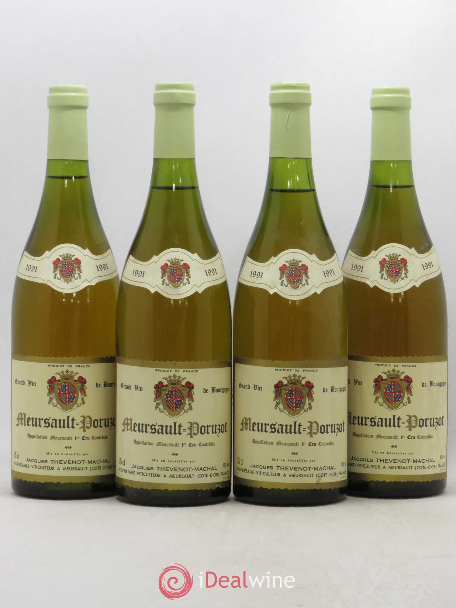 Meursault Poruzot Domaine Jacques Thevenot-Machal 1991 - Posten von 4 Flaschen - 0