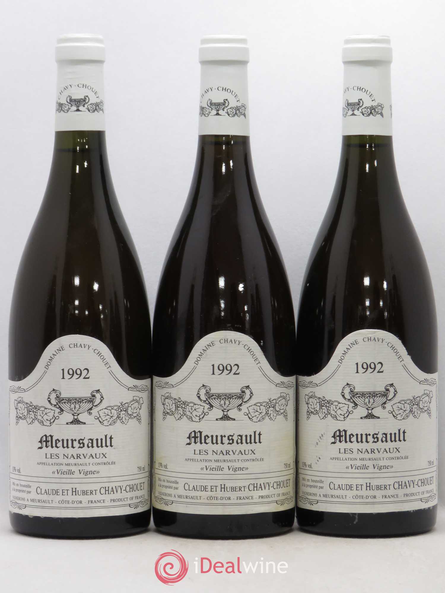 Meursault Les Narvaux Chavy-Chouet Vieille Vigne 1992 - Lot de 6 bouteilles - 1