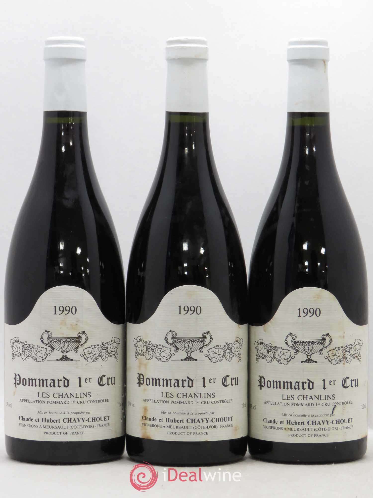 Pommard 1er Cru Les Chanlins Chavy-Chouet 1990 - Lot de 3 bouteilles - 0