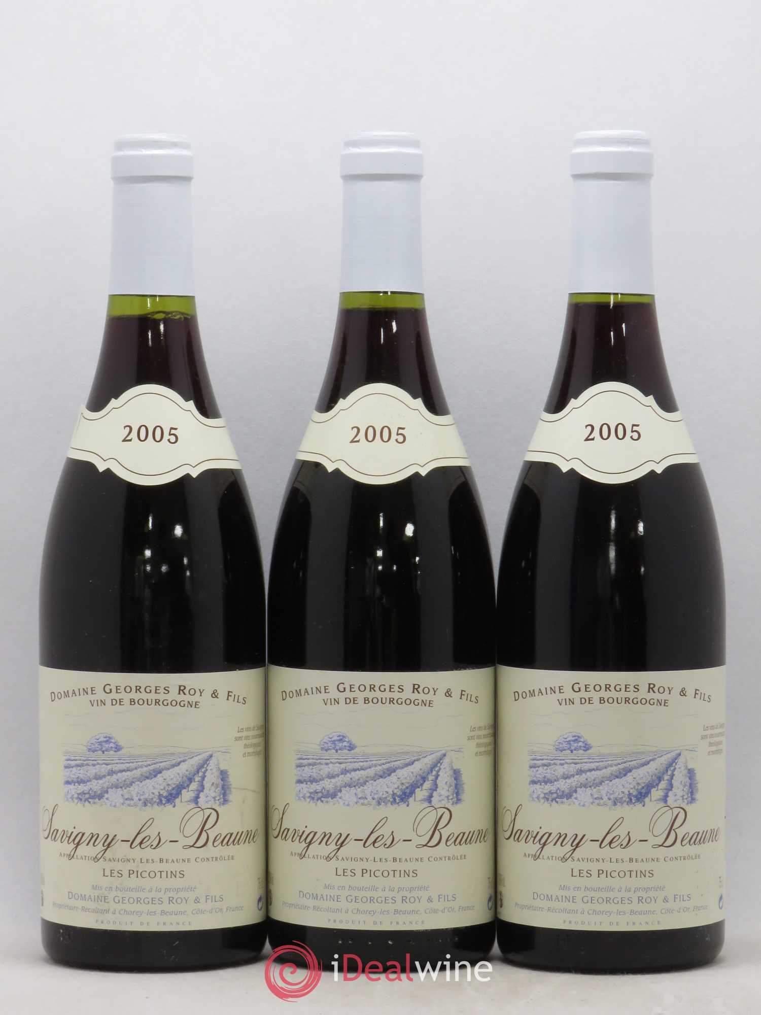 Savigny-lès-Beaune Les Picotins Georges Roy et Fils (Domaine) 2005 - Lot de 3 bouteilles - 0