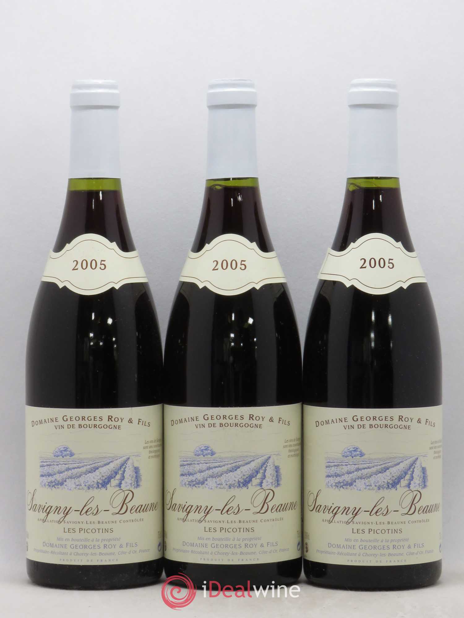 Savigny-lès-Beaune Les Picotins Georges Roy et Fils (Domaine) 2005 - Lot de 3 bouteilles - 0