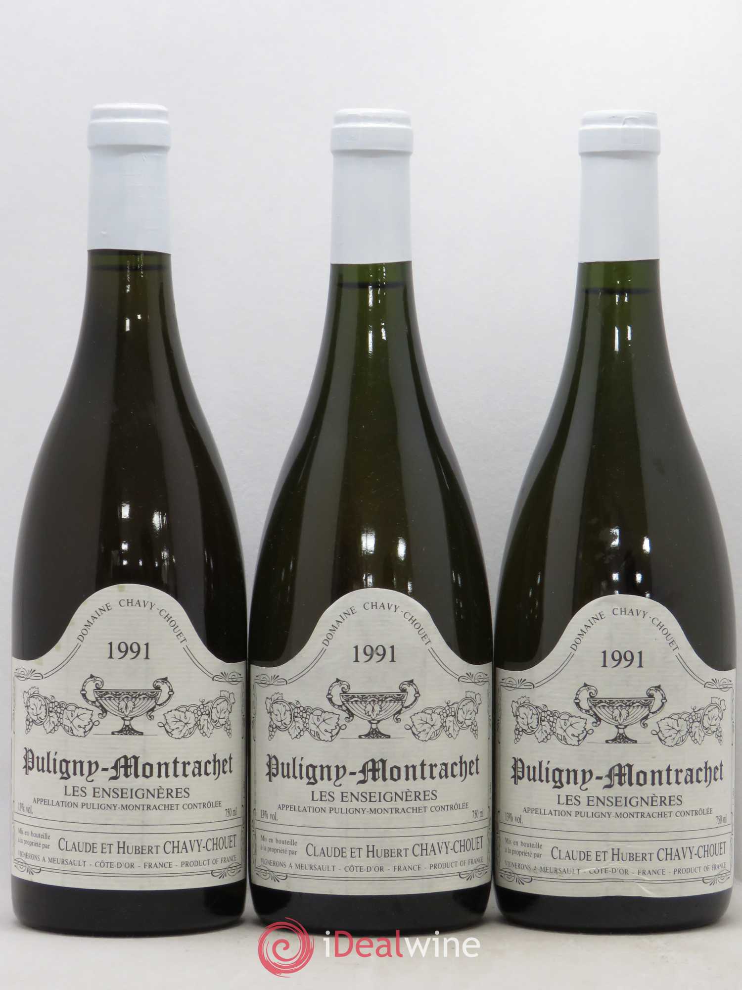 Puligny-Montrachet Domaine Chavy Chouet Les Enseignières 1991 - Posten von 3 Flaschen - 0